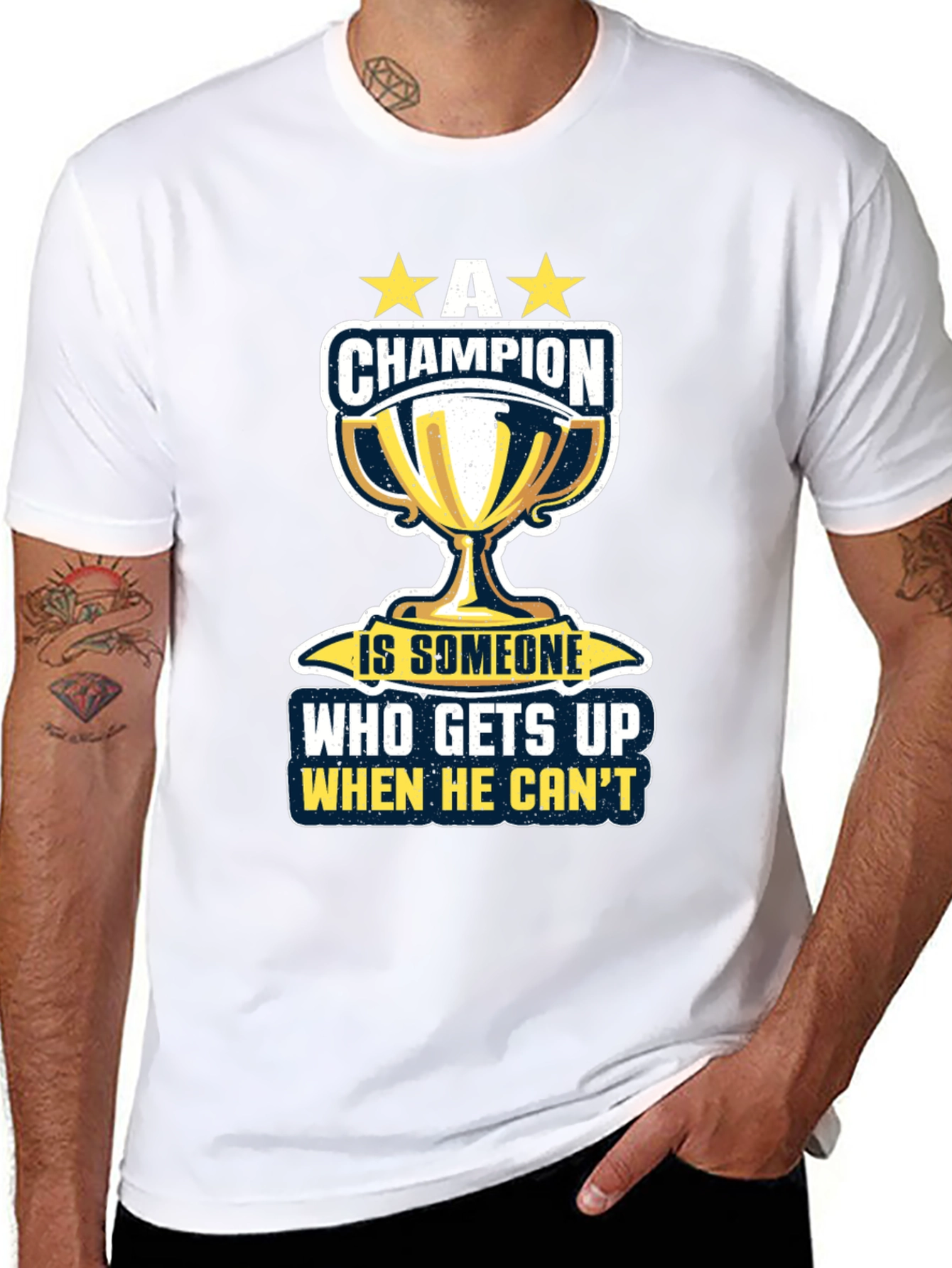 Champion Motivational Graphic T-Shirt