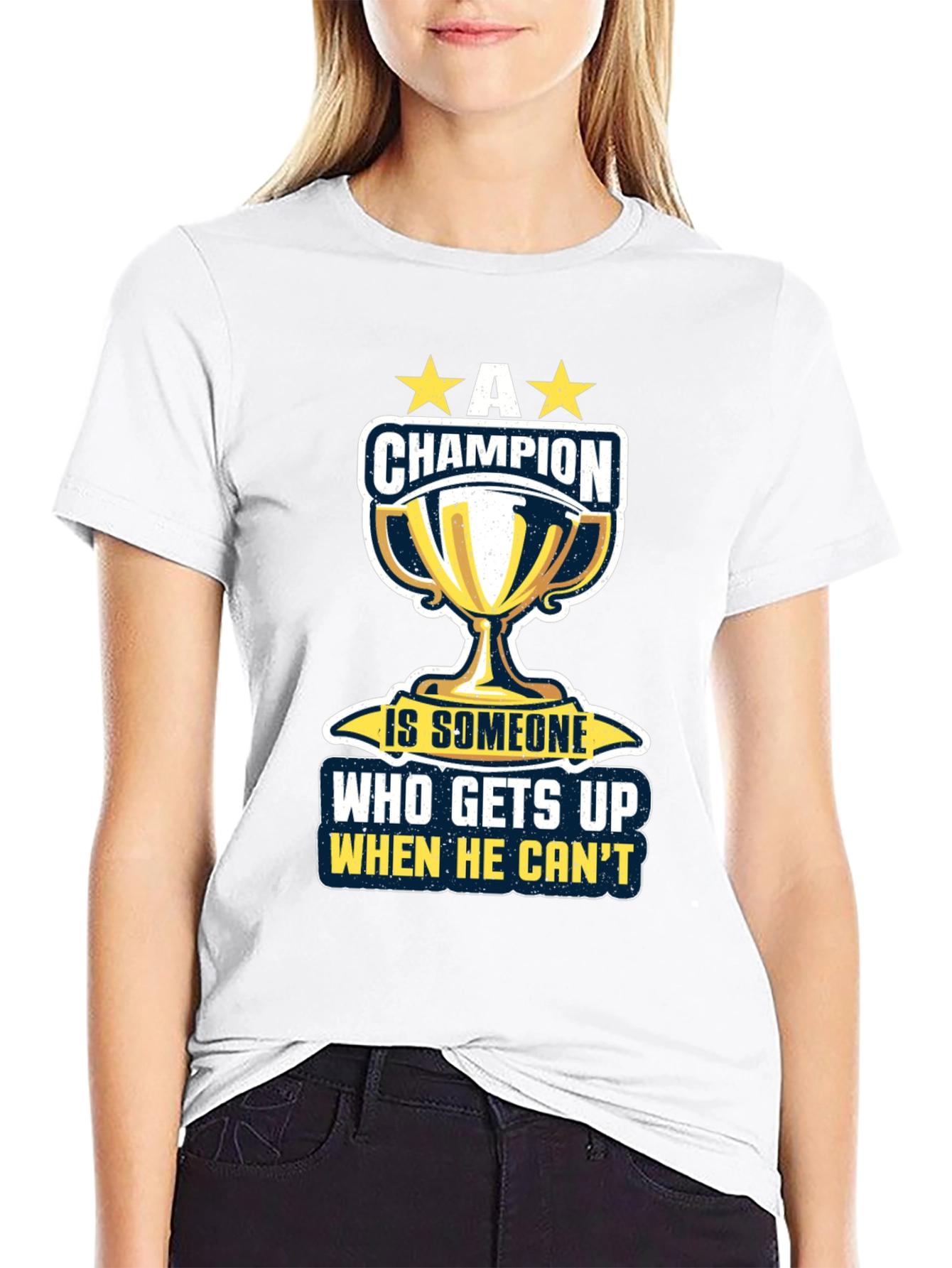 Champion Motivational Graphic T-Shirt