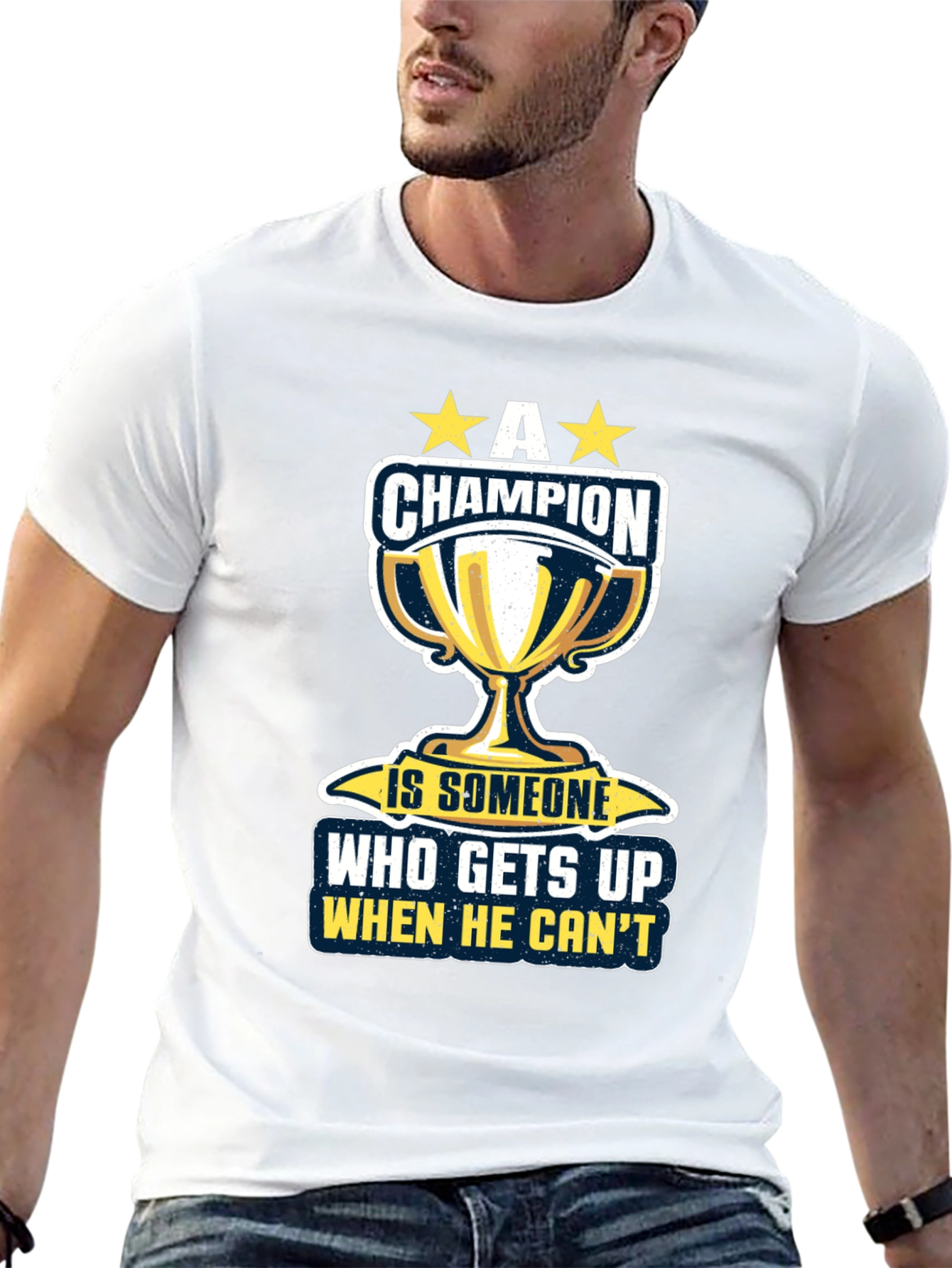 Champion Motivational Graphic T-Shirt
