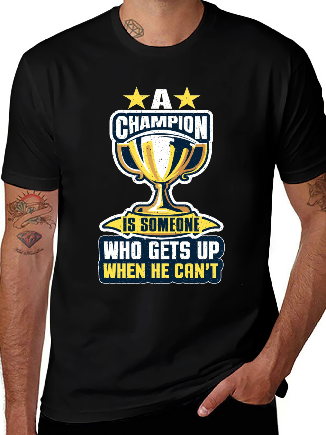 Champion Motivational Graphic T-Shirt