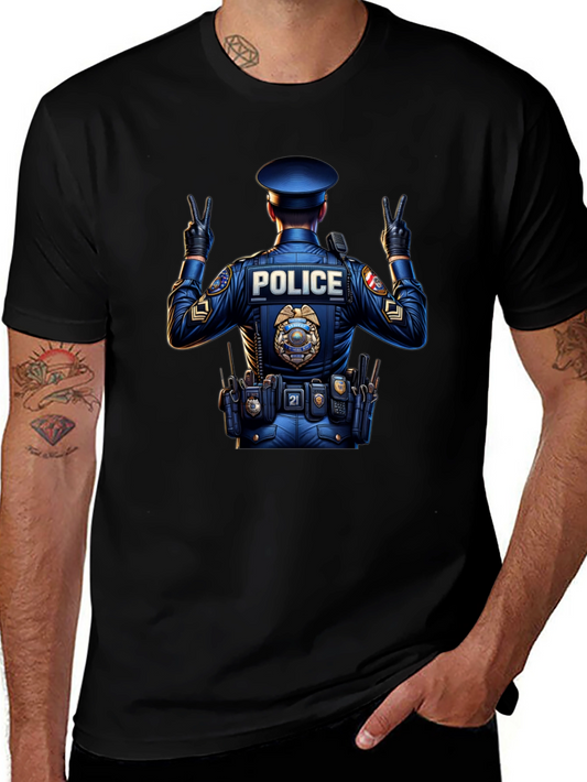 Police Peace Sign T-Shirt - Law Enforcement Support