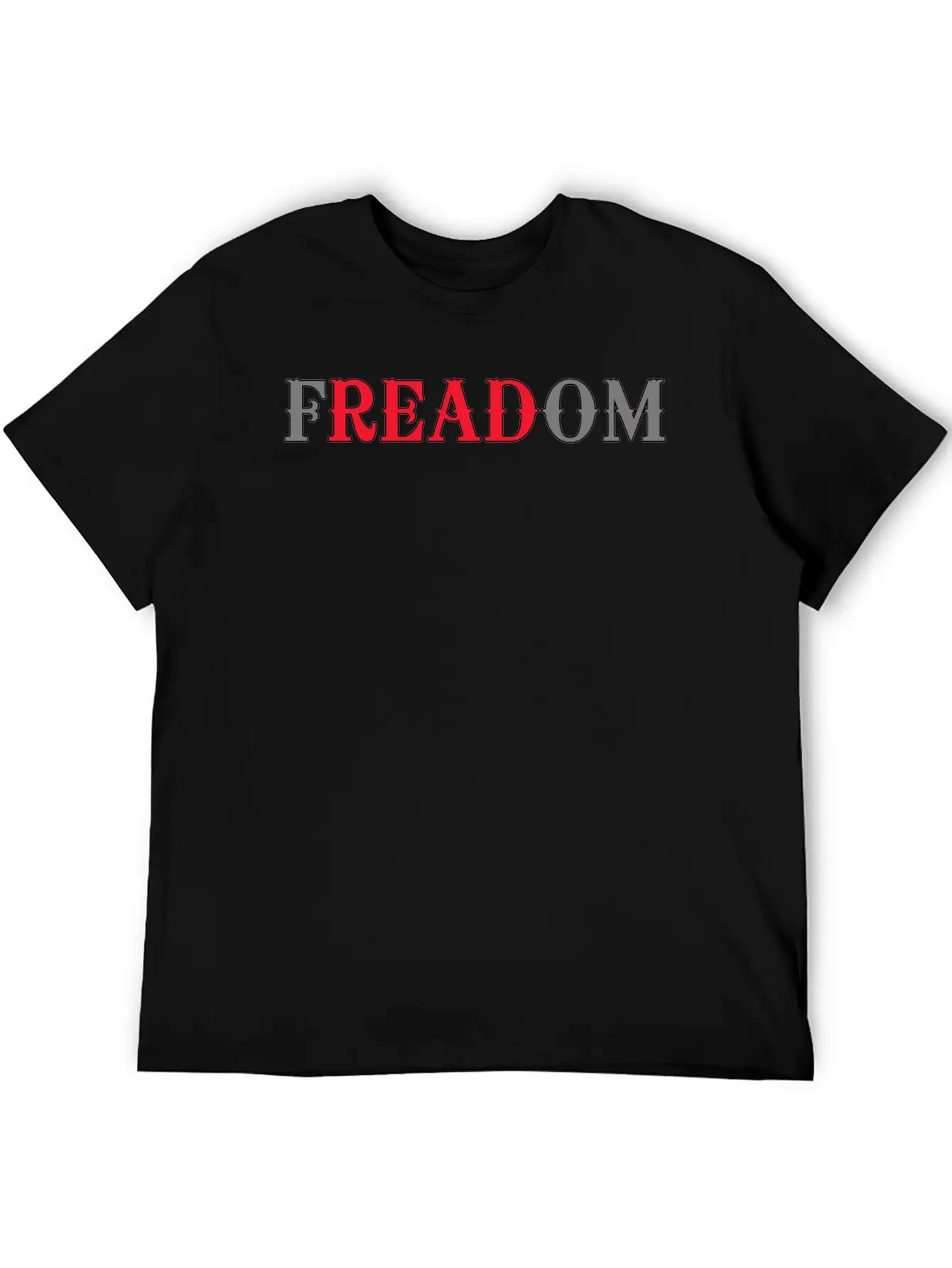 Funny Bookworm - Freadom - Reading Learning Humor Unisex Casual T-Shirt – Clean Design For Daily Comfort