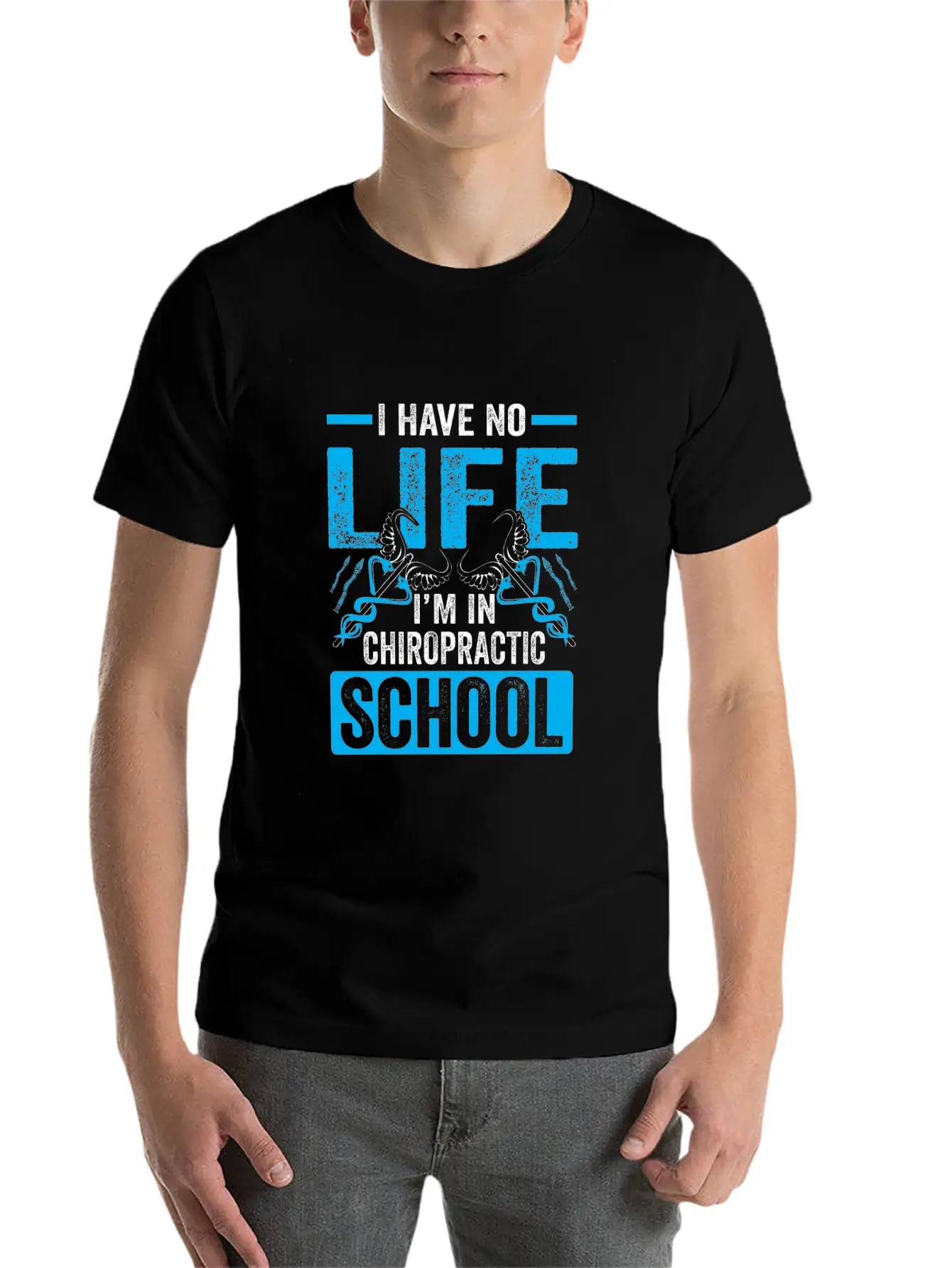 Funny I'm In Chiropractic School Chiropractor Unisex Casual T-Shirt – Clean Design For Daily Comfort