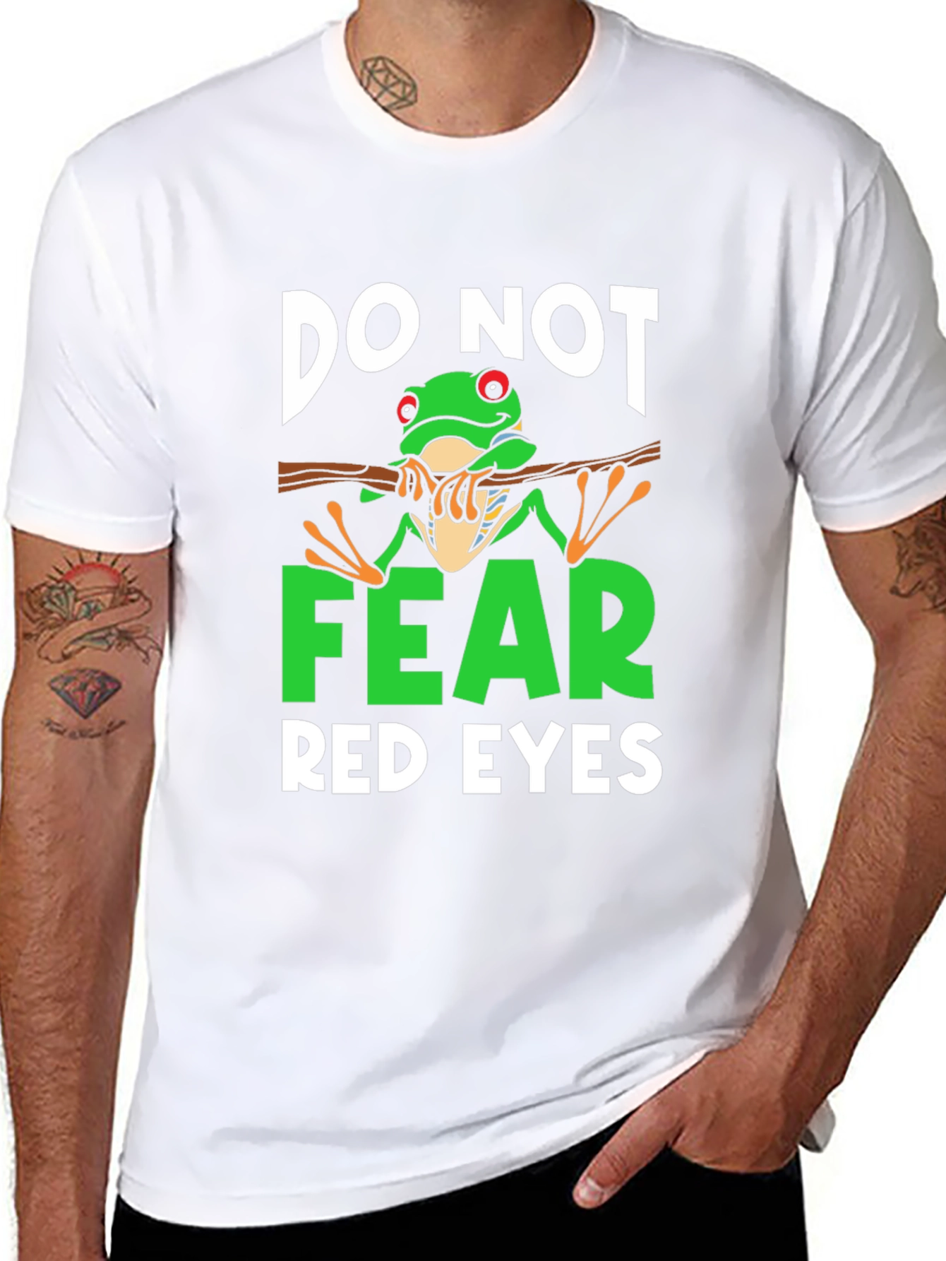 Do Not Fear Red Eyes Frog Graphic Tee