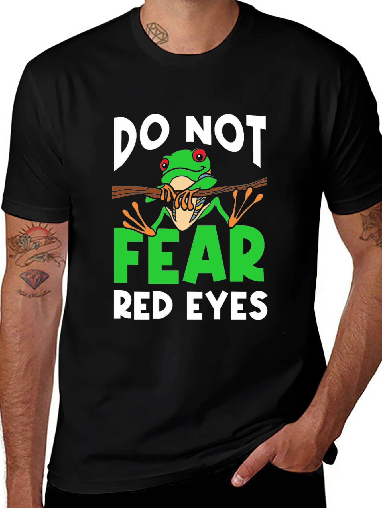 Do Not Fear Red Eyes Frog Graphic Tee