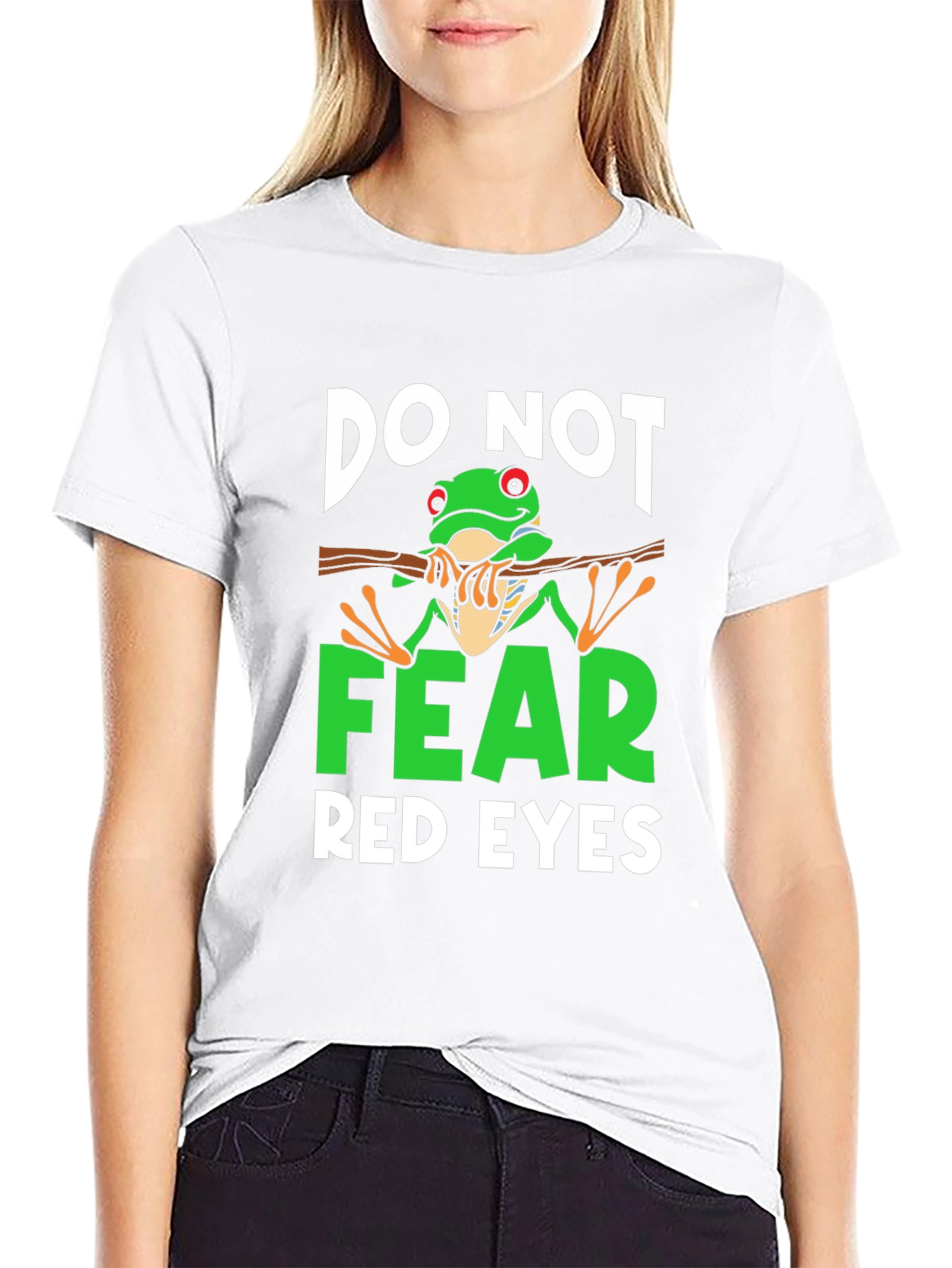 Do Not Fear Red Eyes Frog Graphic Tee