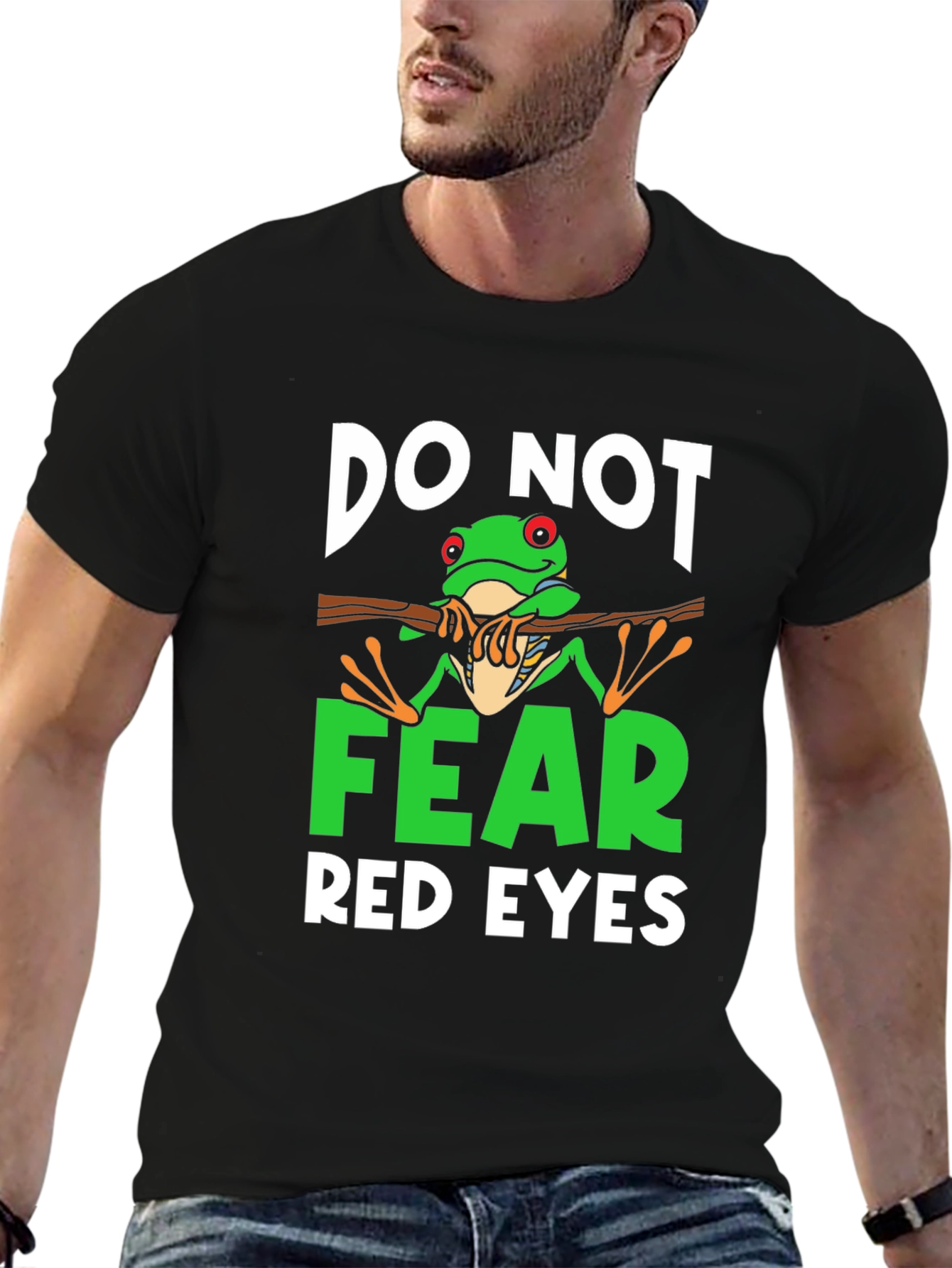 Do Not Fear Red Eyes Frog Graphic Tee