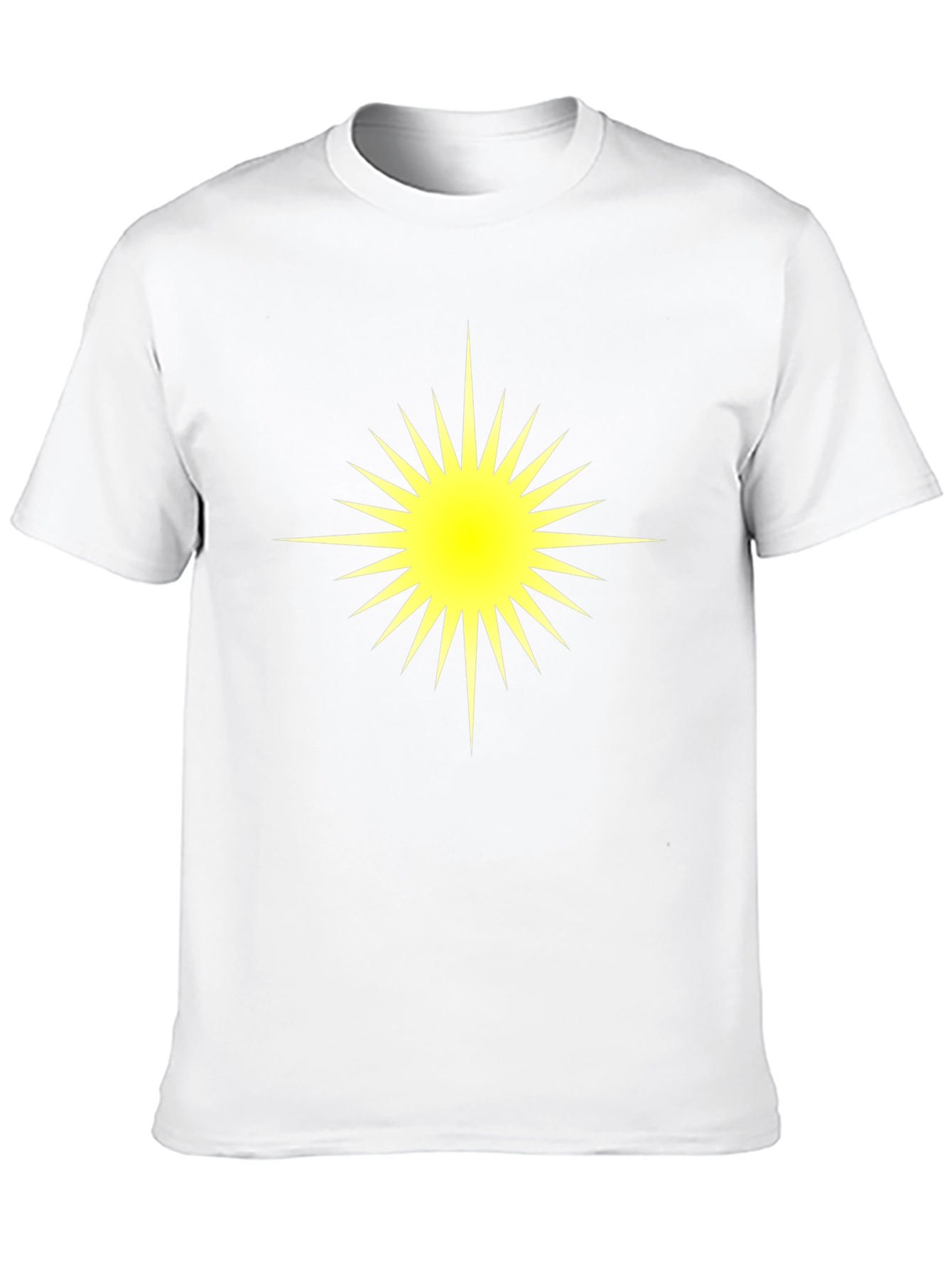 Radiant Starburst Graphic Tee - Bold Black Cotton Shirt