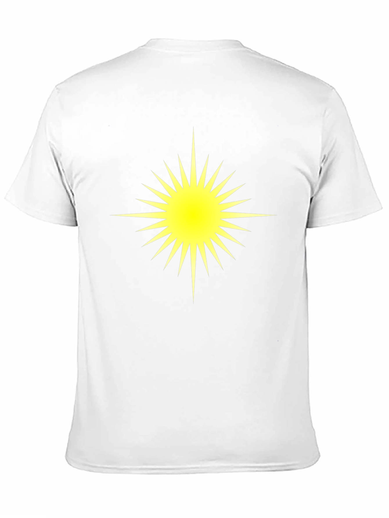 Radiant Starburst Graphic Tee - Bold Black Cotton Shirt