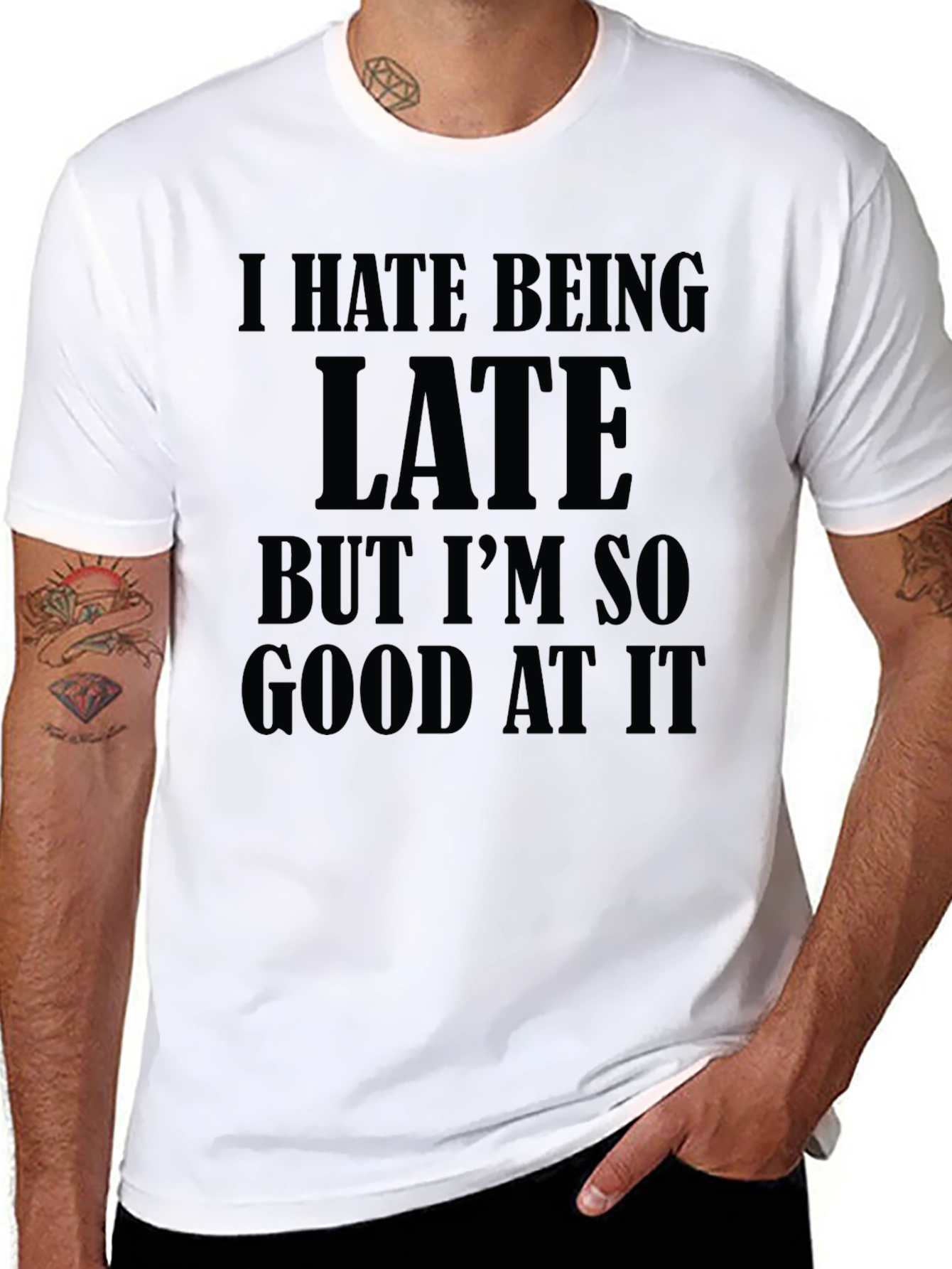 I Hate Being Late Graphic T-Shirt