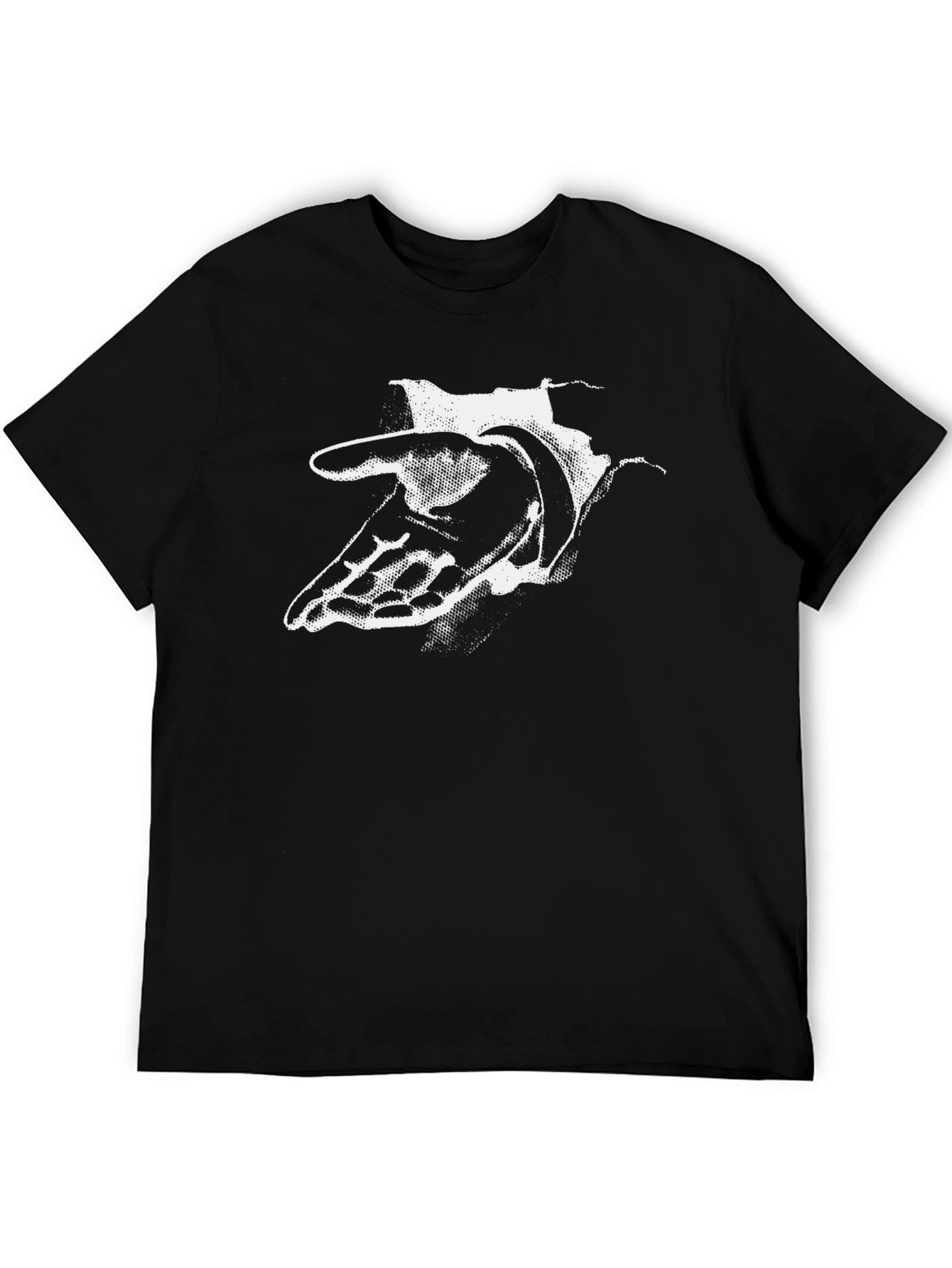 Abstract Hand Graphic Black T-Shirt
