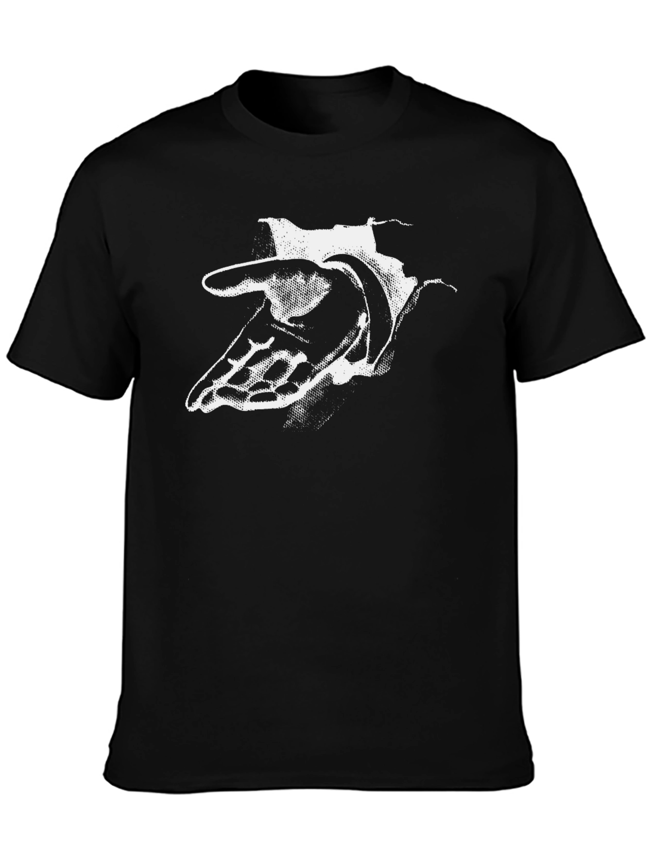 Abstract Hand Graphic Black T-Shirt