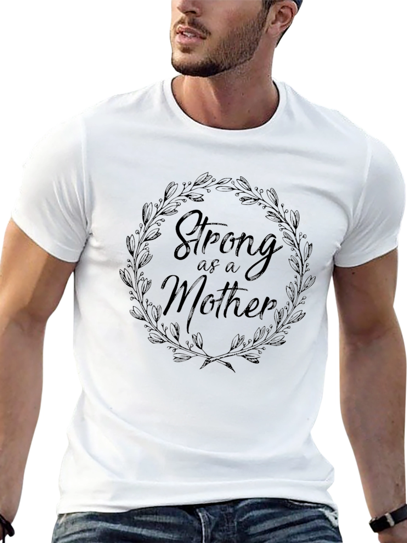 Strong as a Mother Black Graphic T-Shirt