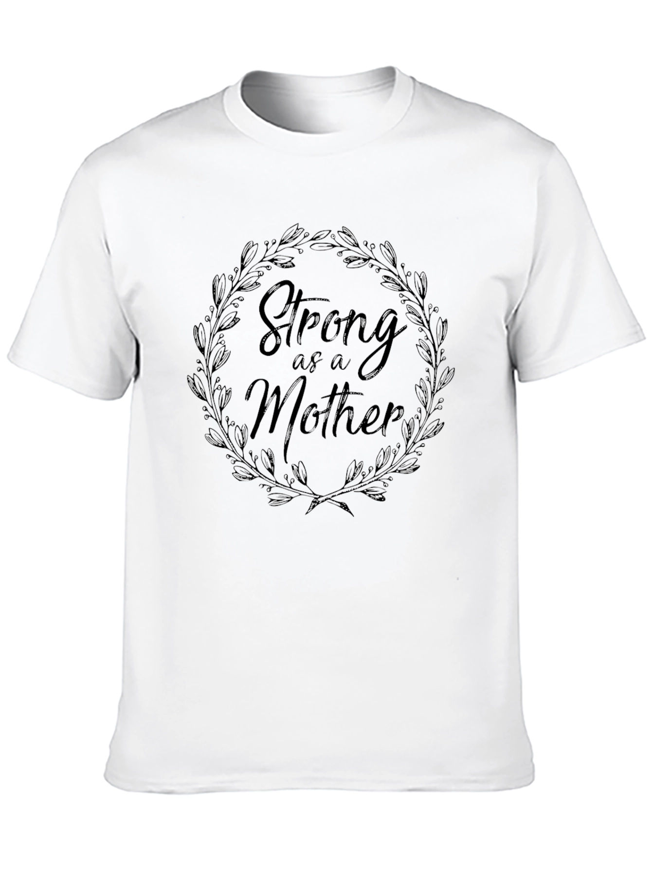 Strong as a Mother Black Graphic T-Shirt
