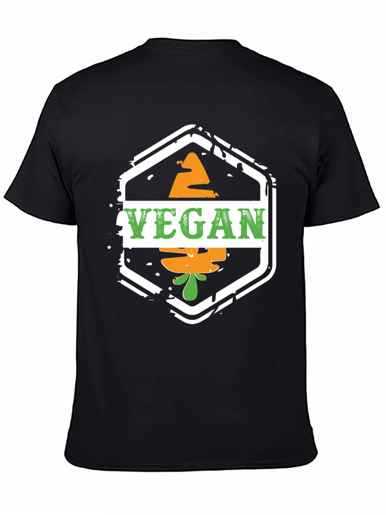 Vegan Carrot T-Shirt - Black Graphic Tee