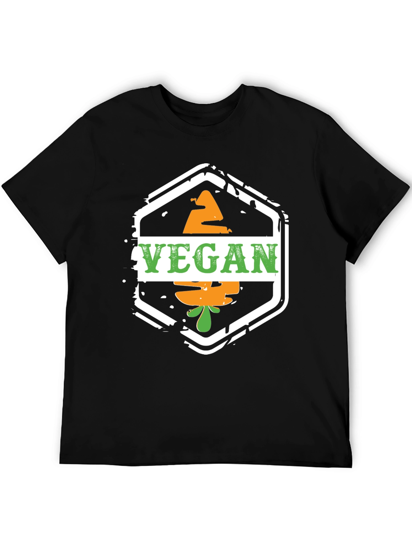 Vegan Carrot T-Shirt - Black Graphic Tee