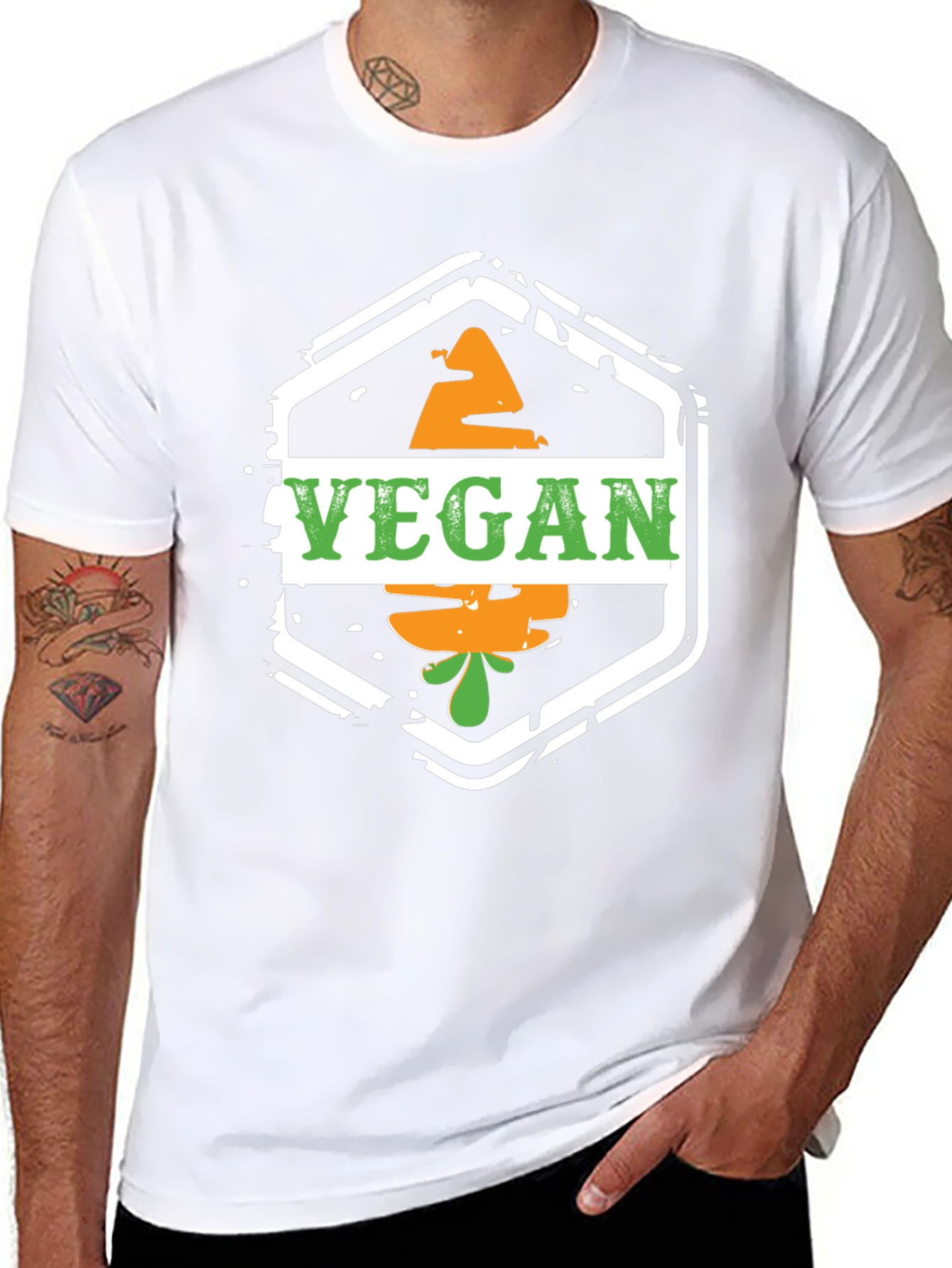 Vegan Carrot T-Shirt - Black Graphic Tee