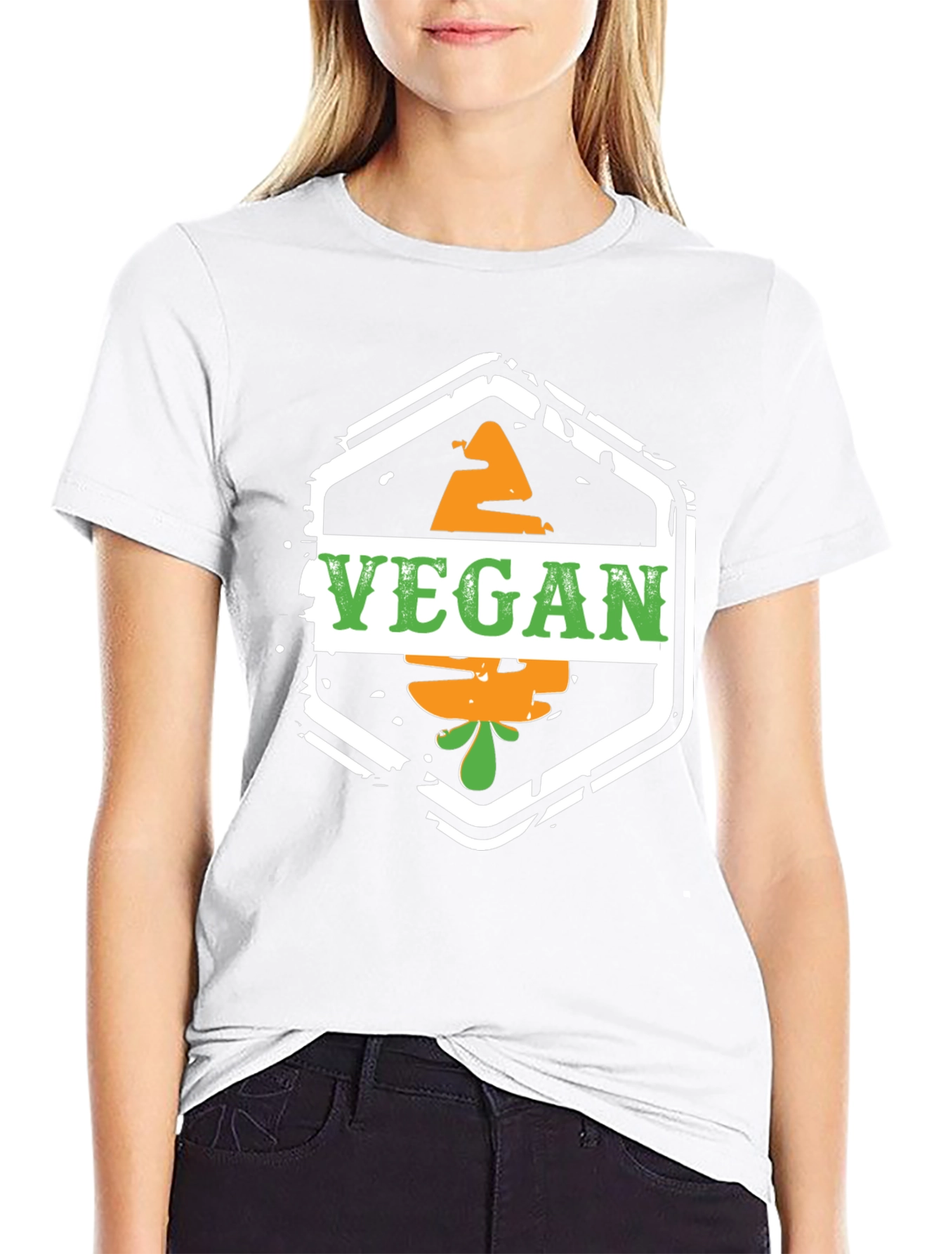 Vegan Carrot T-Shirt - Black Graphic Tee