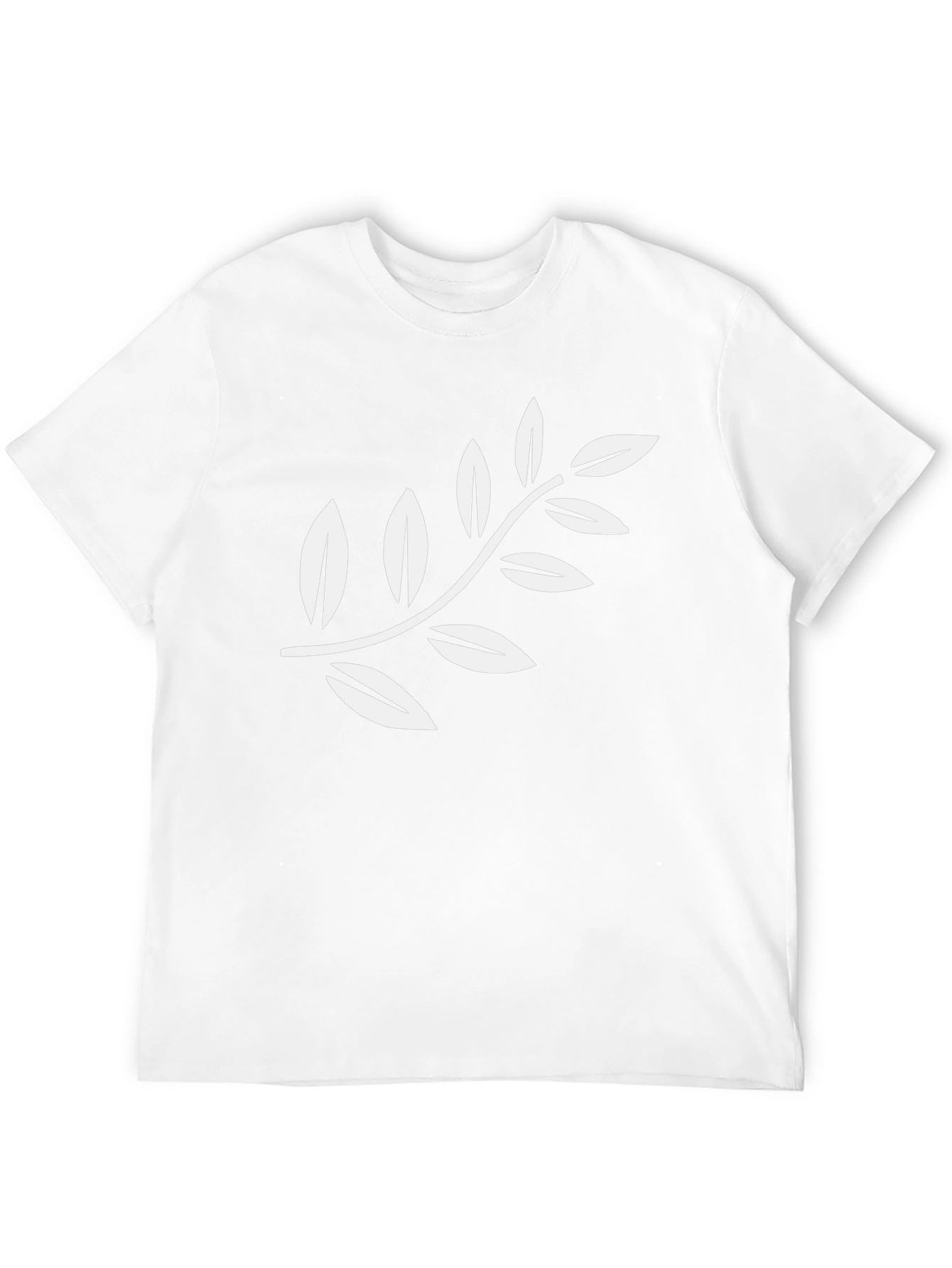 Olive Branch Graphic Tee - Black Cotton Casual Shirt