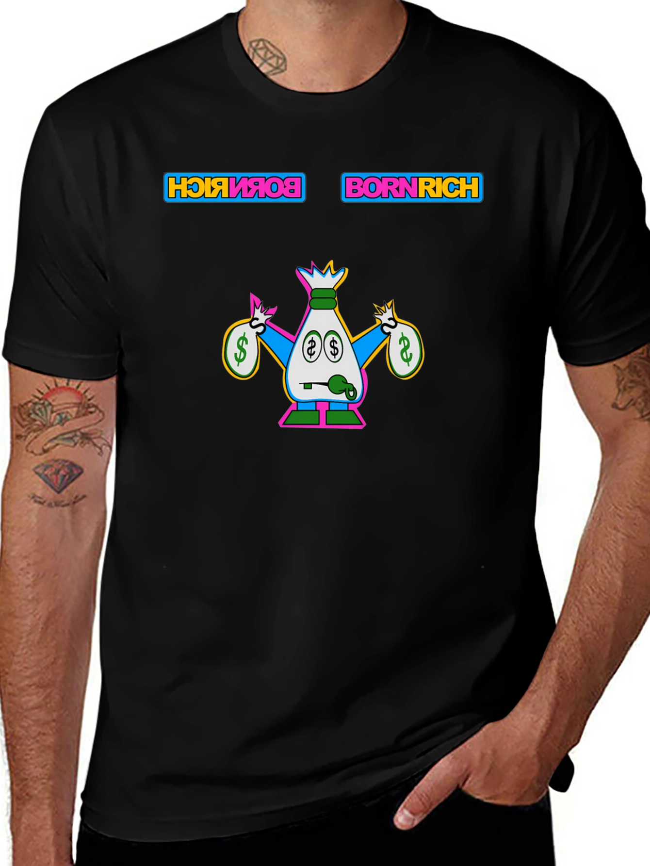 Born Rich Graphic Tee - Stylish Mens T-Shirt