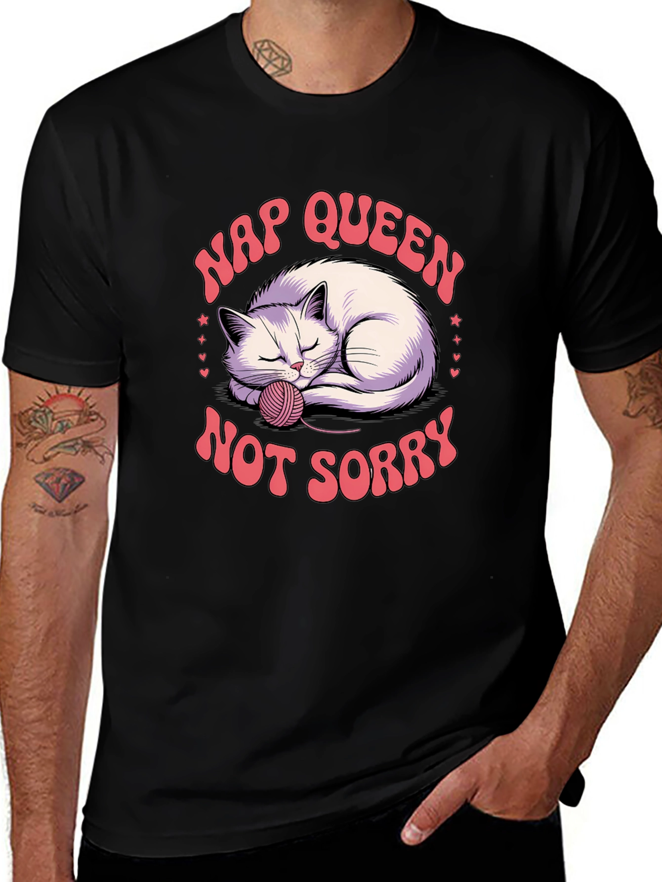 Nap Queen Cat Graphic T-Shirt