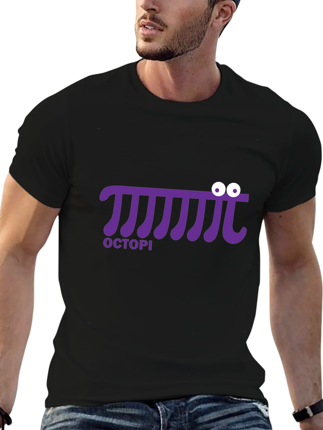 Octopi Pi Funny Math T-Shirt - Black