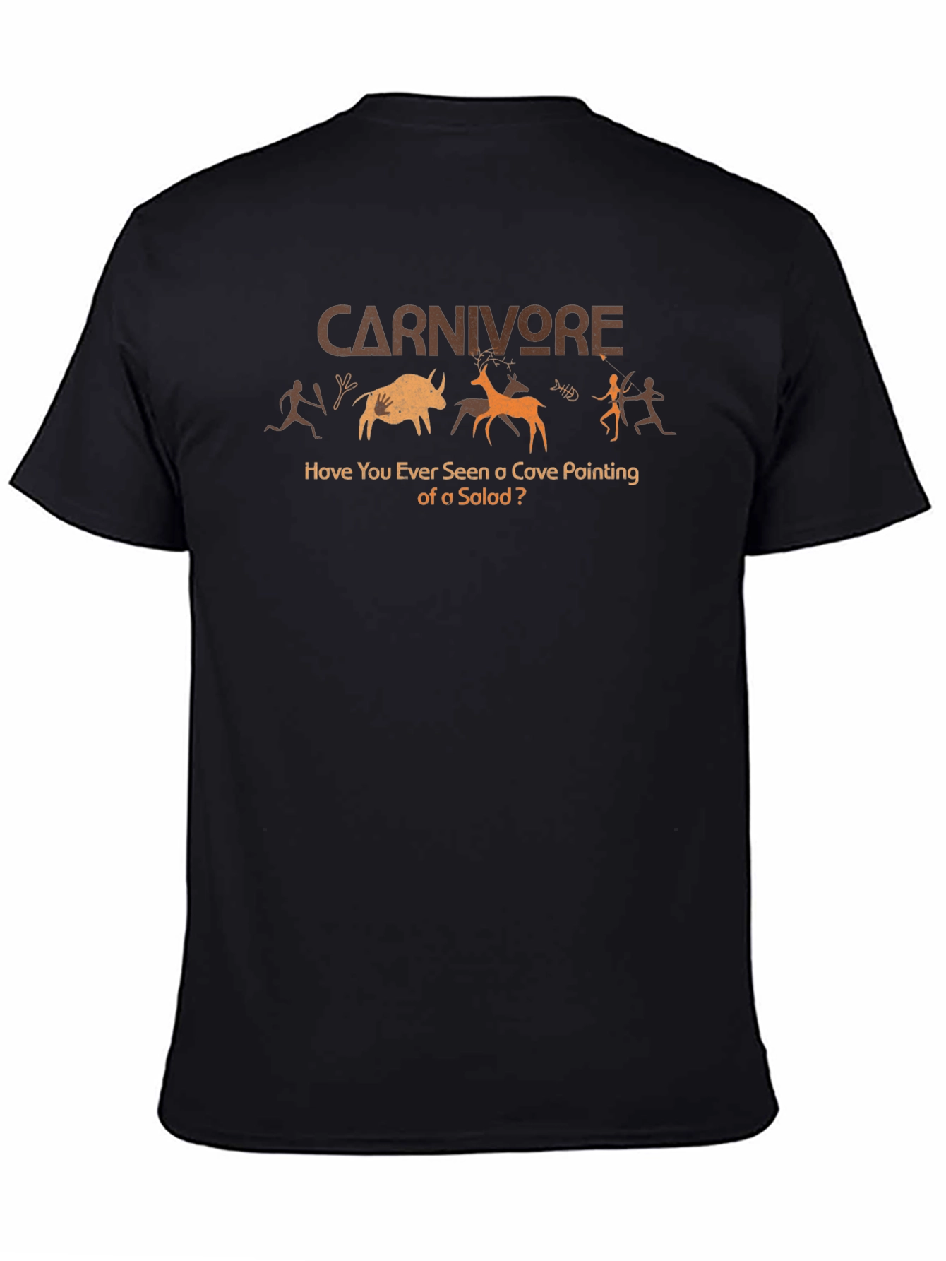 Carnivore Cave Painting Humor Graphic T-Shirt