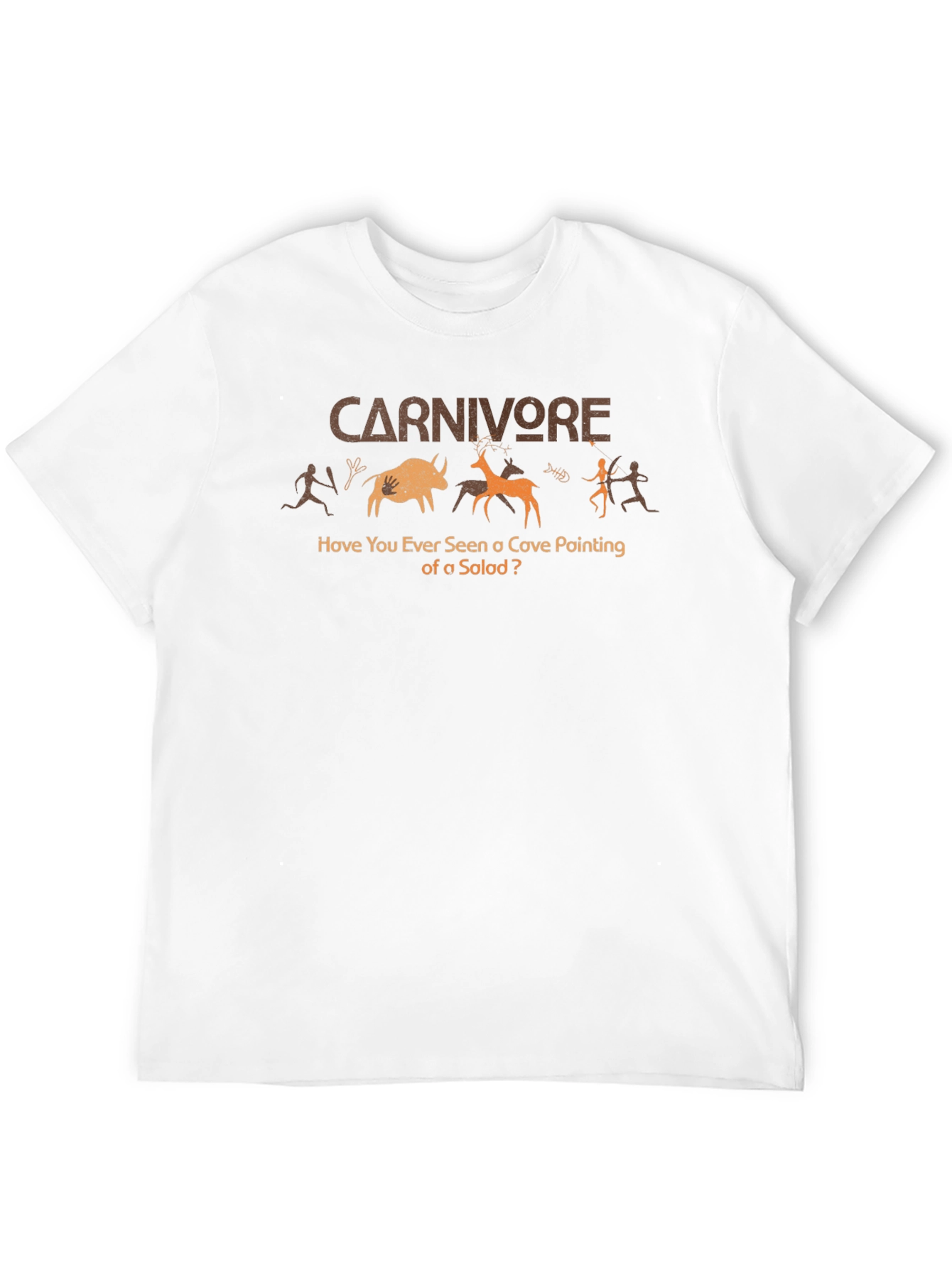 Carnivore Cave Painting Humor Graphic T-Shirt