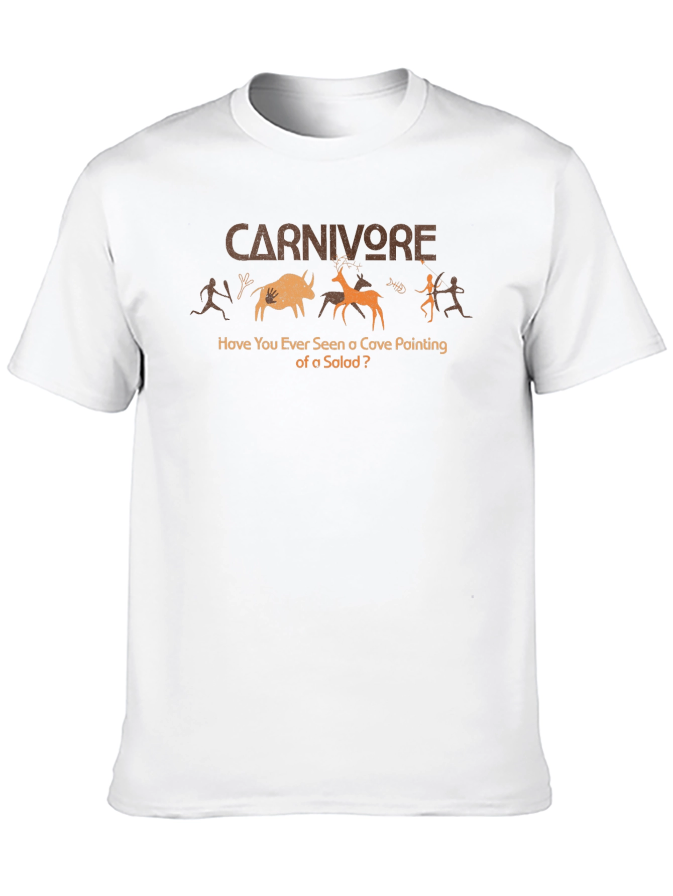 Carnivore Cave Painting Humor Graphic T-Shirt