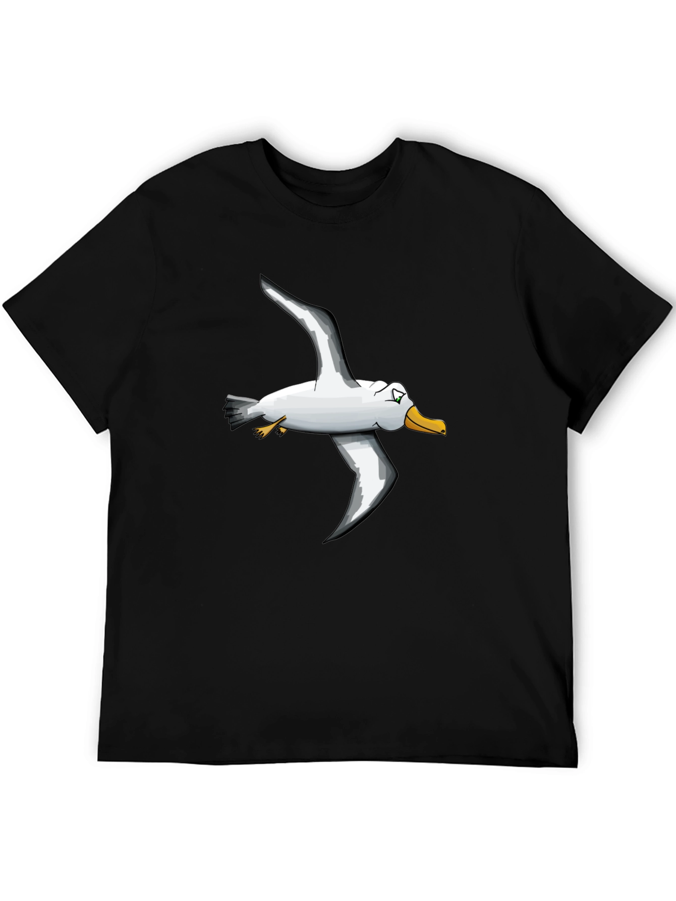 Seagull Graphic T-Shirt - Black Crew Neck Tee