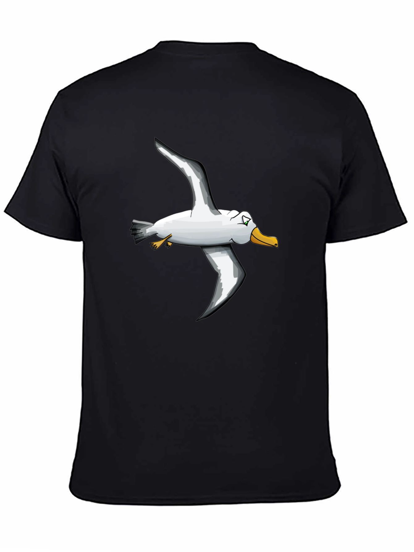 Seagull Graphic T-Shirt - Black Crew Neck Tee