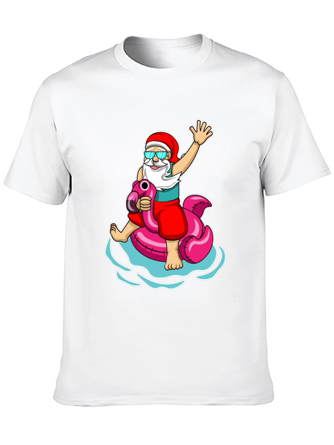 Summer Santa Flamingo T-Shirt