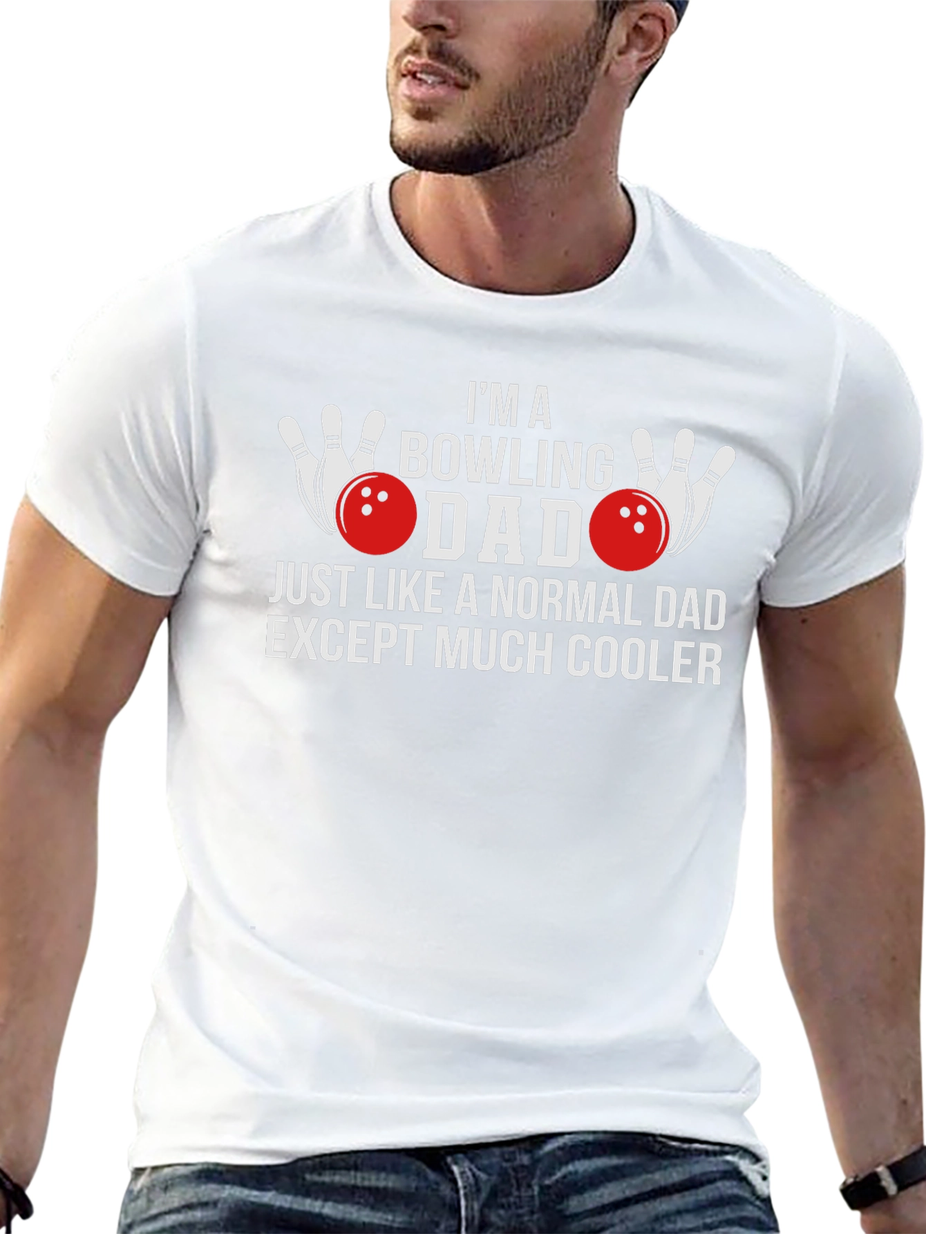 Bowling Dad T-Shirt - Cool Fathers Day Gift