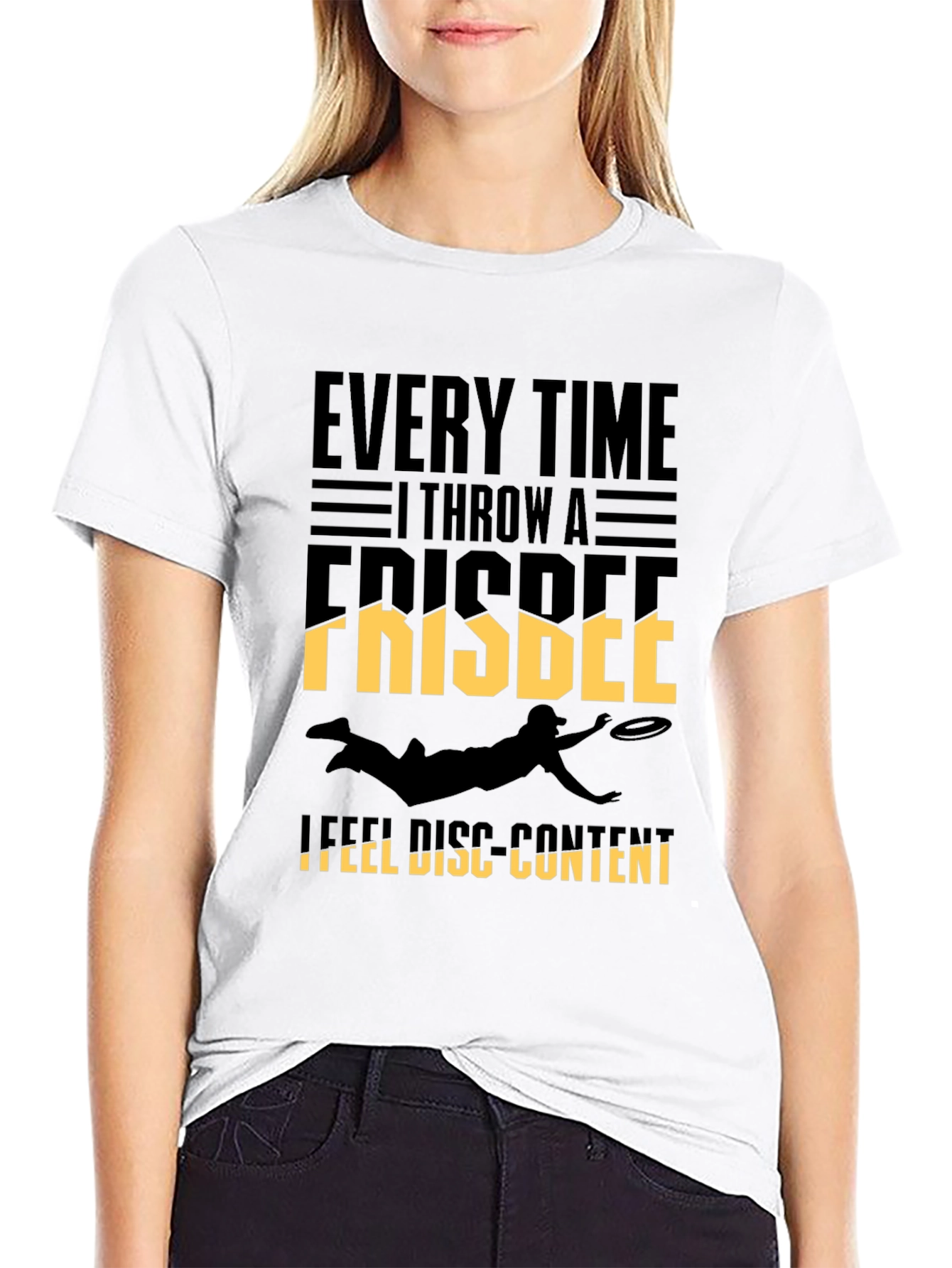 Frisbee Disc Content T-Shirt: Ultimate Throwing Tee