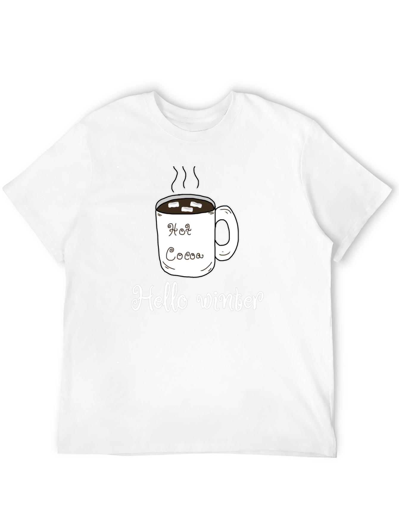 Hot Cocoa Hello Winter Graphic T-Shirt