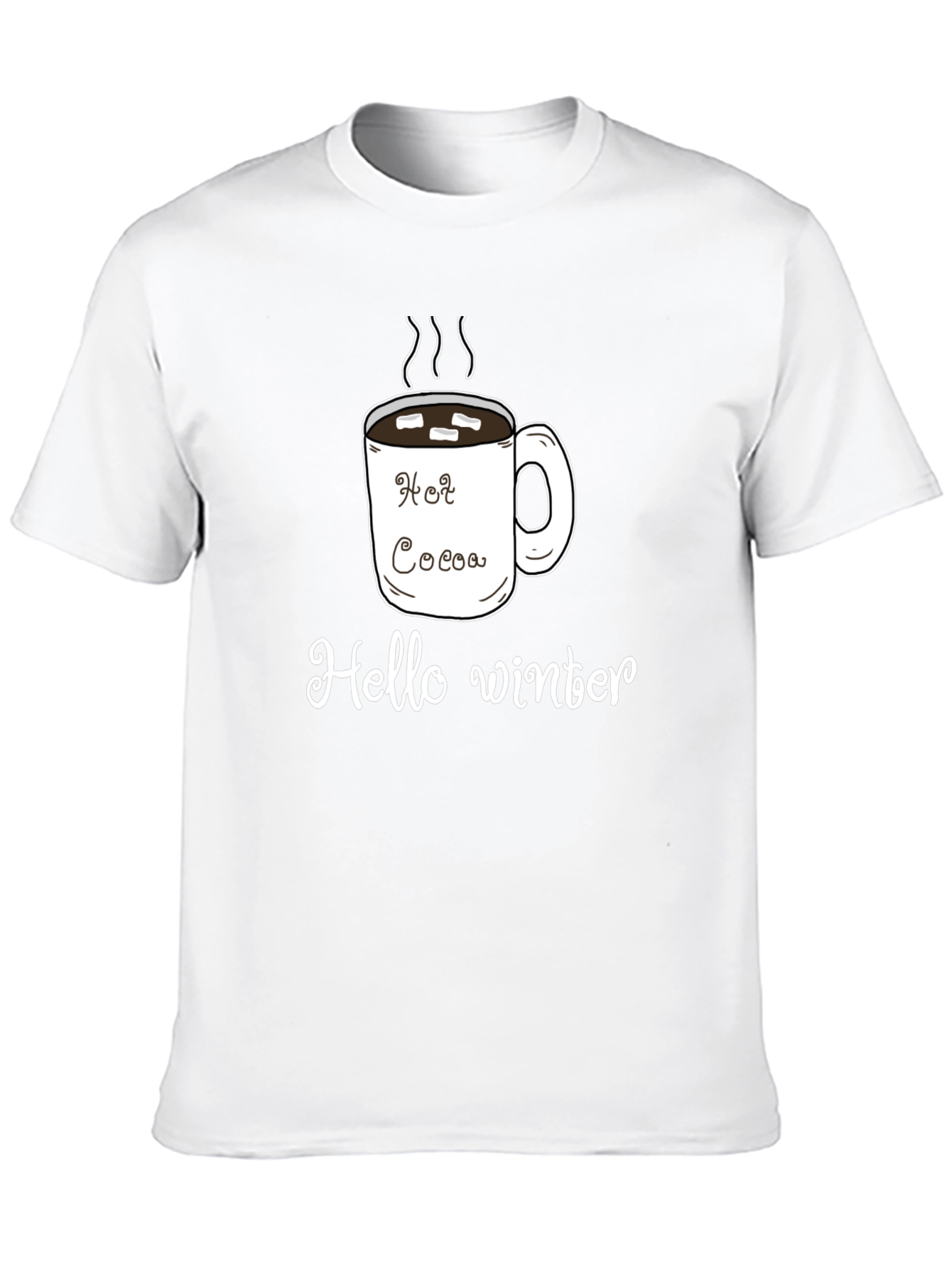 Hot Cocoa Hello Winter Graphic T-Shirt