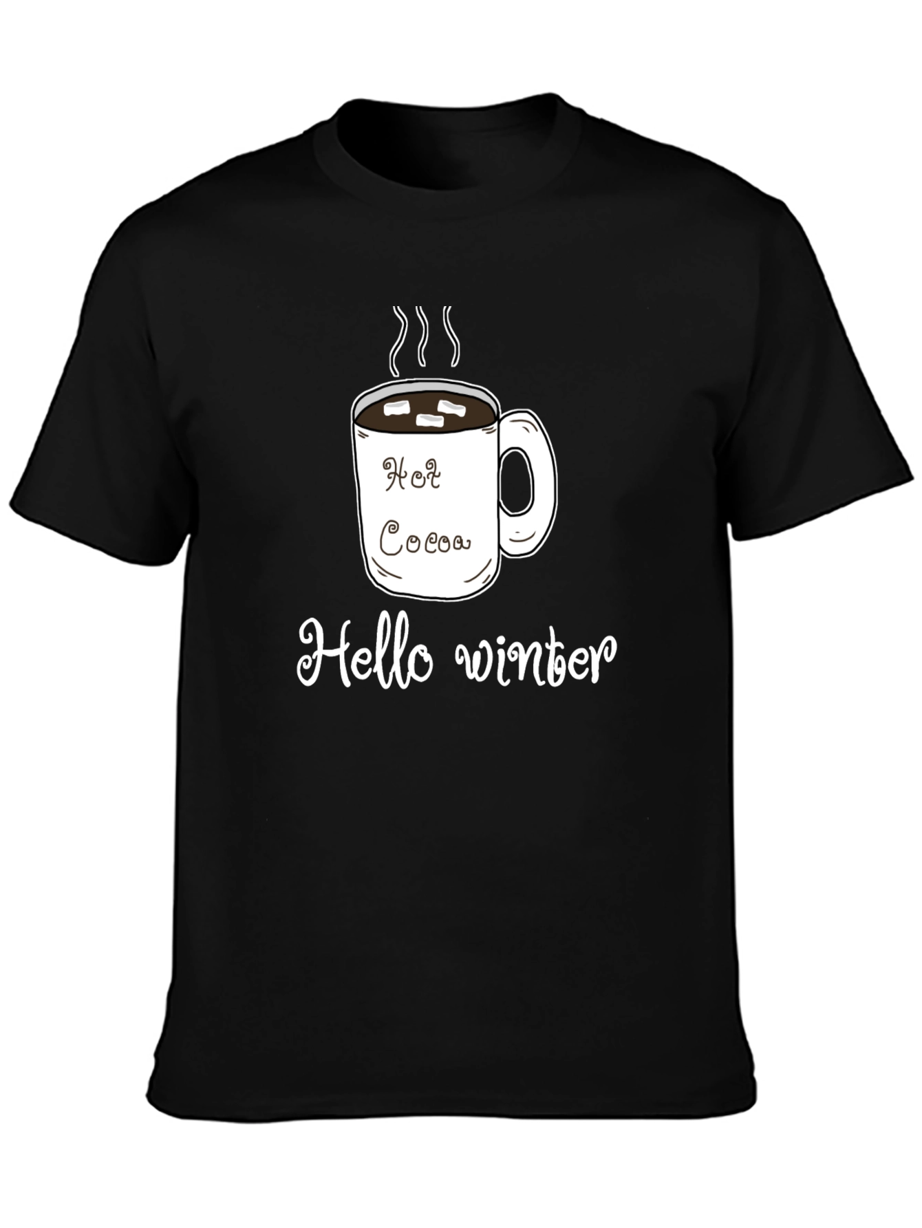 Hot Cocoa Hello Winter Graphic T-Shirt