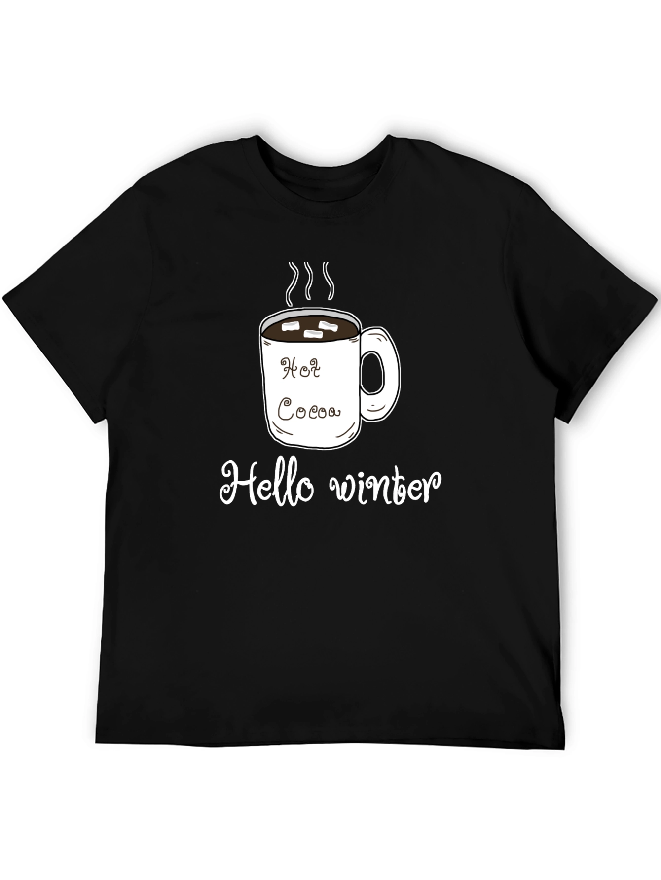 Hot Cocoa Hello Winter Graphic T-Shirt