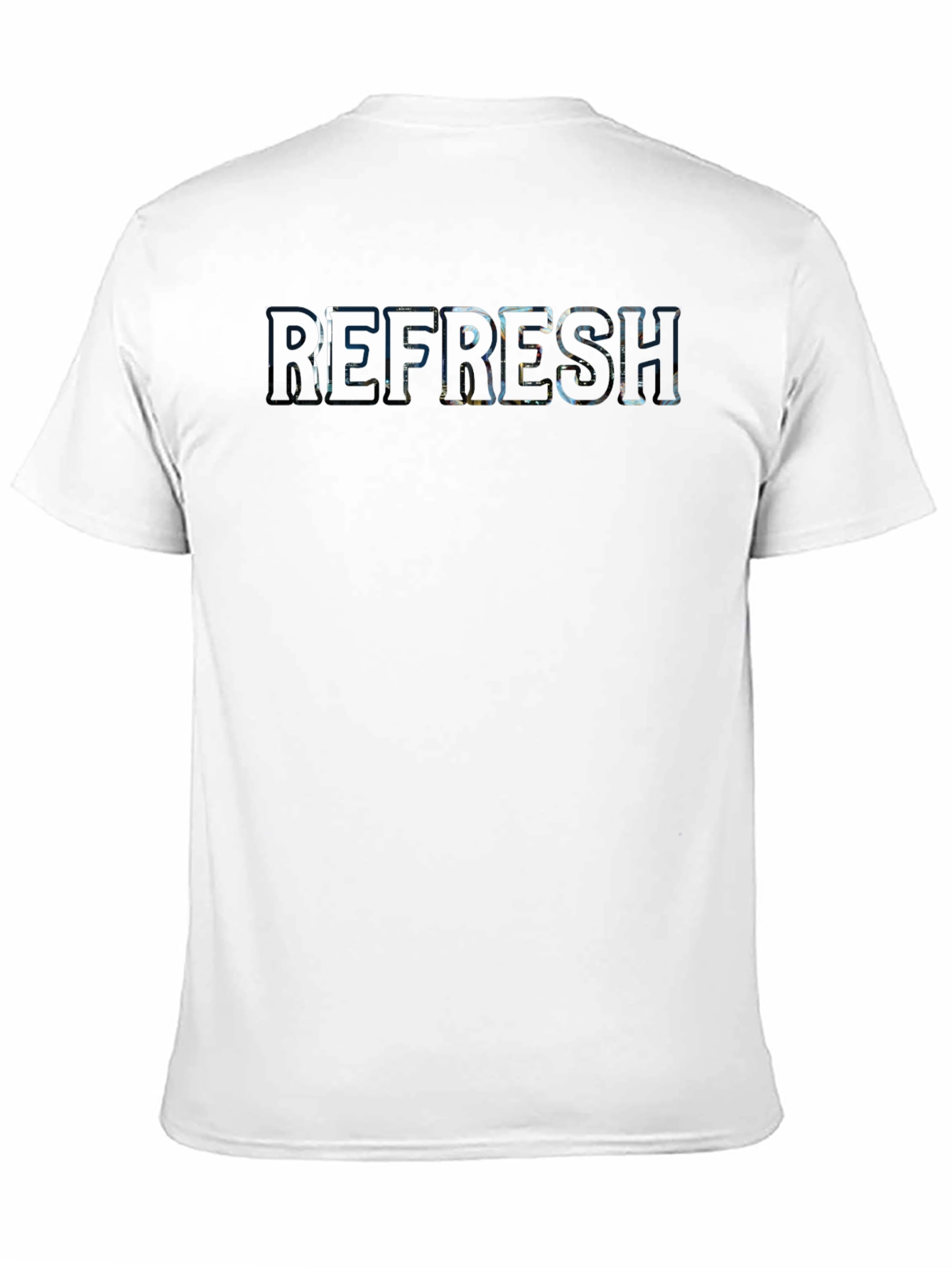 Refresh Graphic Print Black T-Shirt