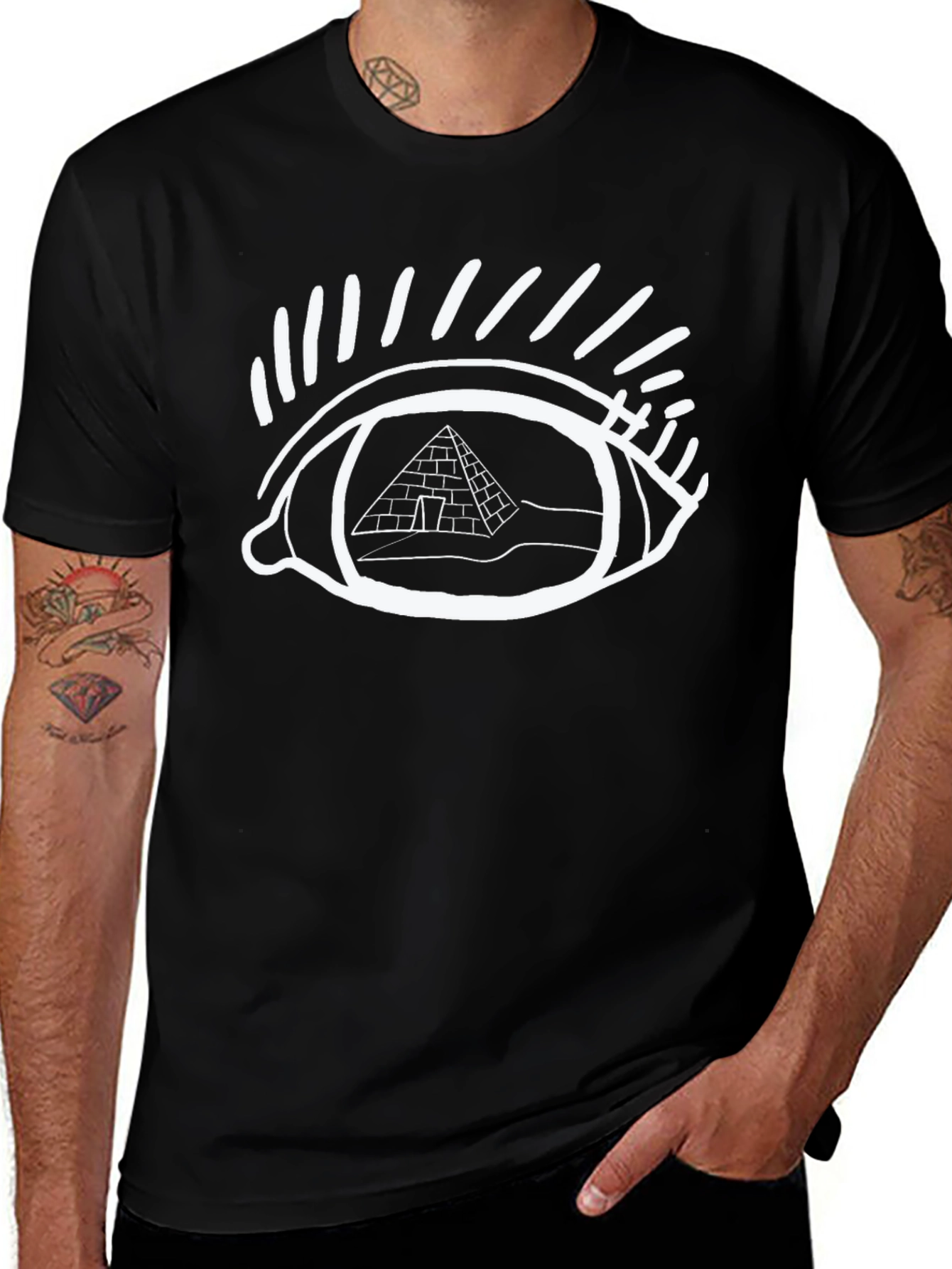 Eye of Pyramid Graphic T-Shirt - Black