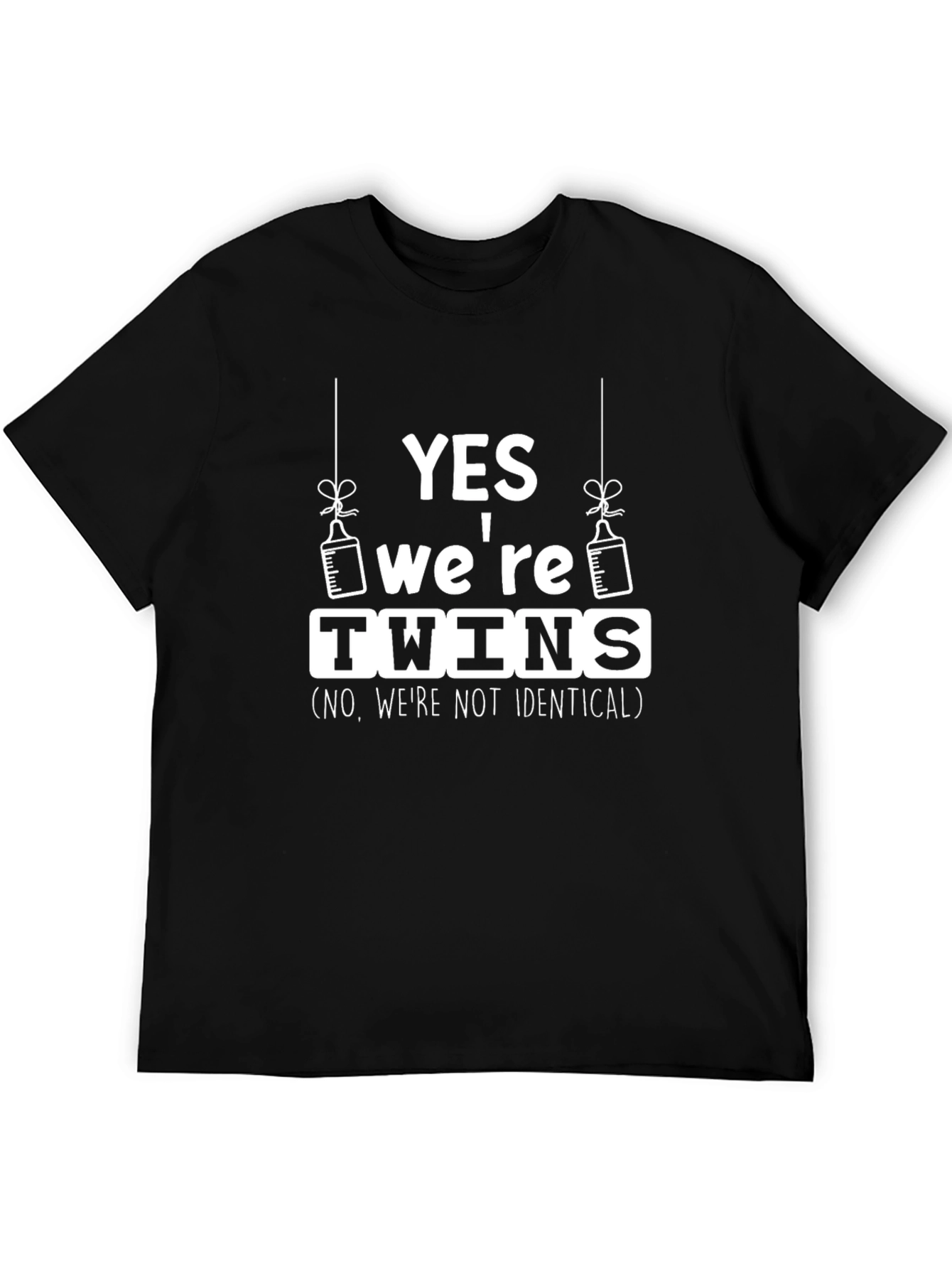 Yes Were Twins T-Shirt - Funny Baby Announcement Tee