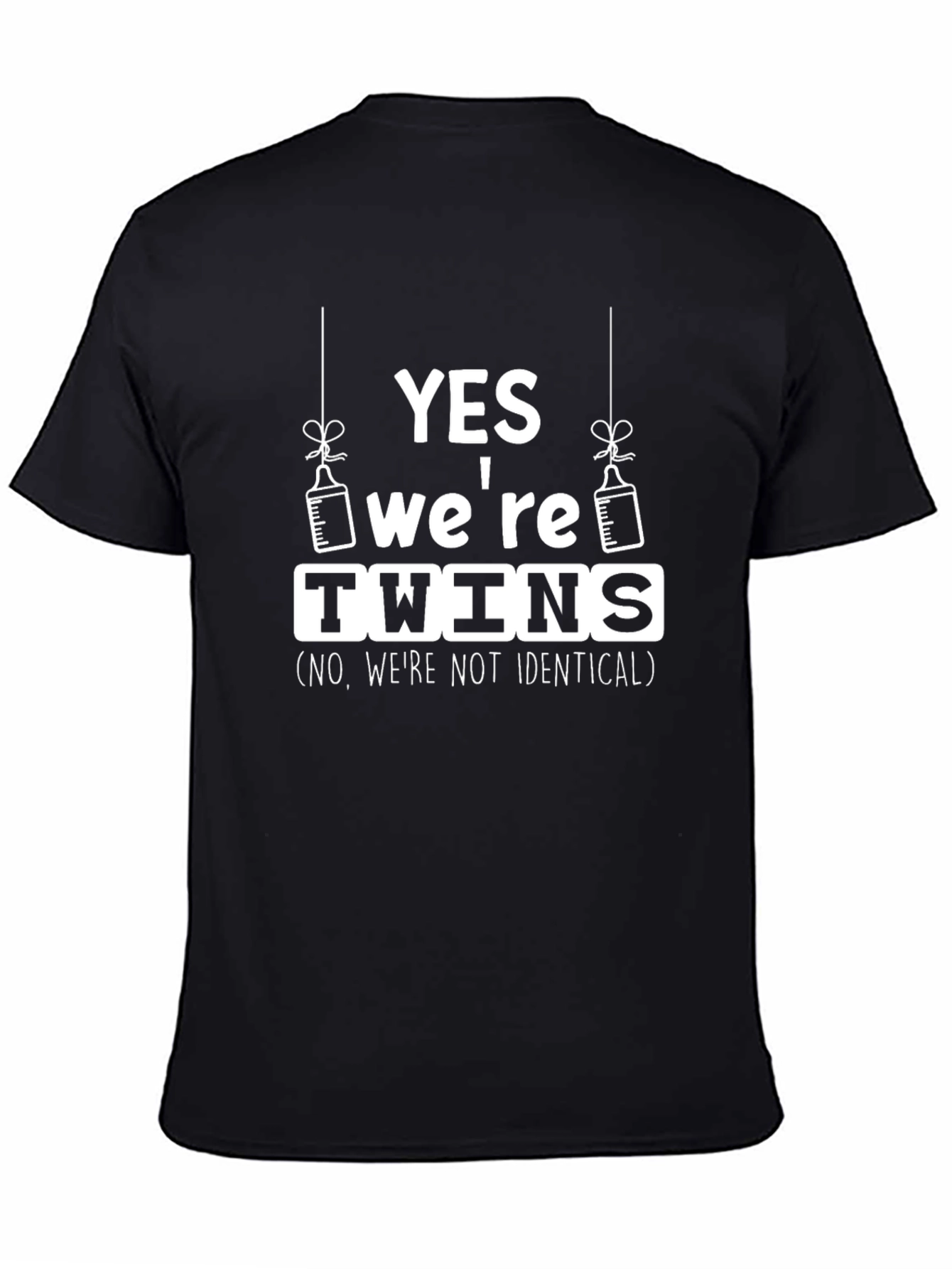 Yes Were Twins T-Shirt - Funny Baby Announcement Tee