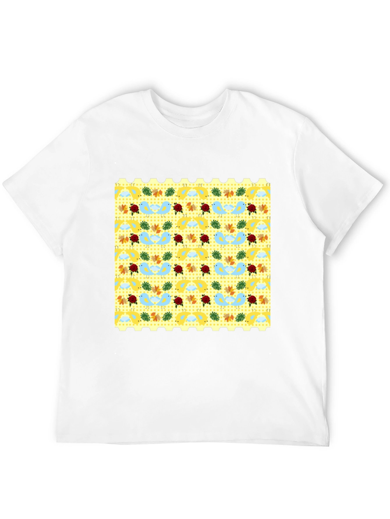 Novelty Patterned Black Tee