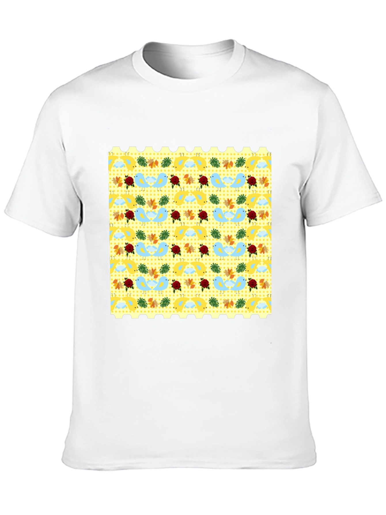 Novelty Patterned Black Tee