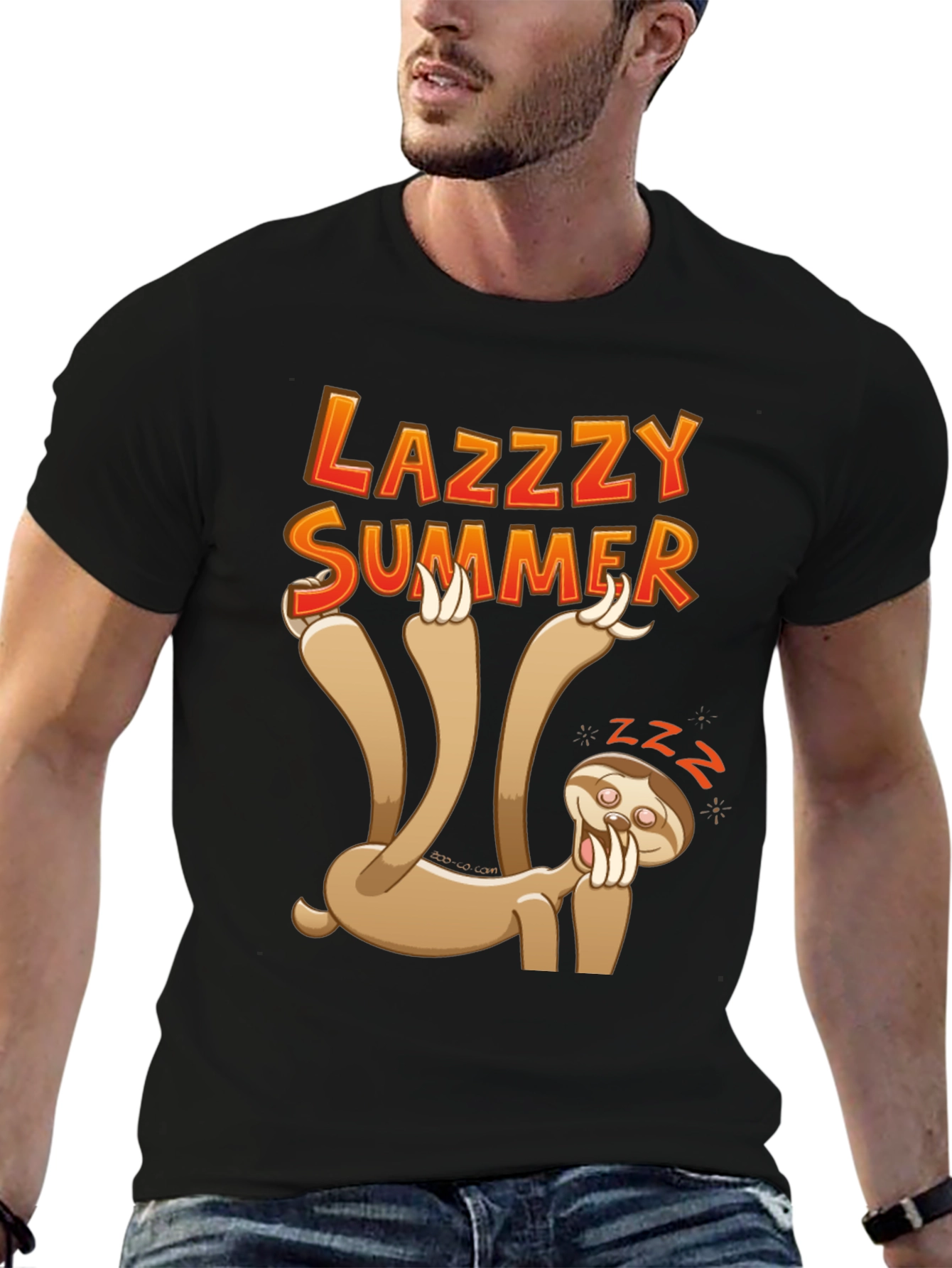 Lazy Summer Sloth T-Shirt - Relaxed Holiday Vibes