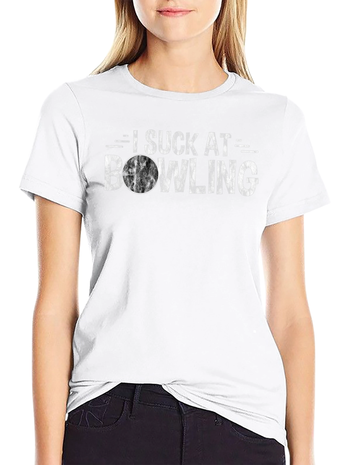 Funny I Suck At Bowling Graphic T-Shirt