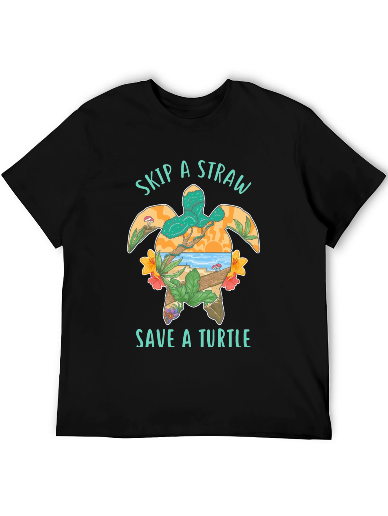 Skip A Straw Save A Turtle T-Shirt