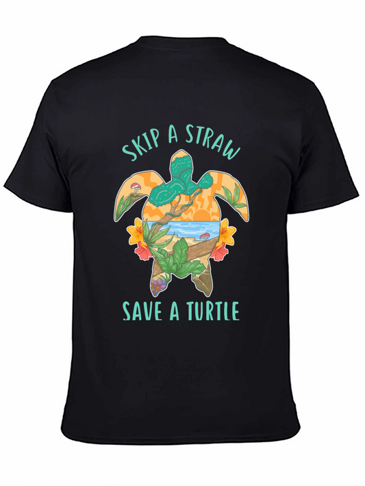 Skip A Straw Save A Turtle T-Shirt