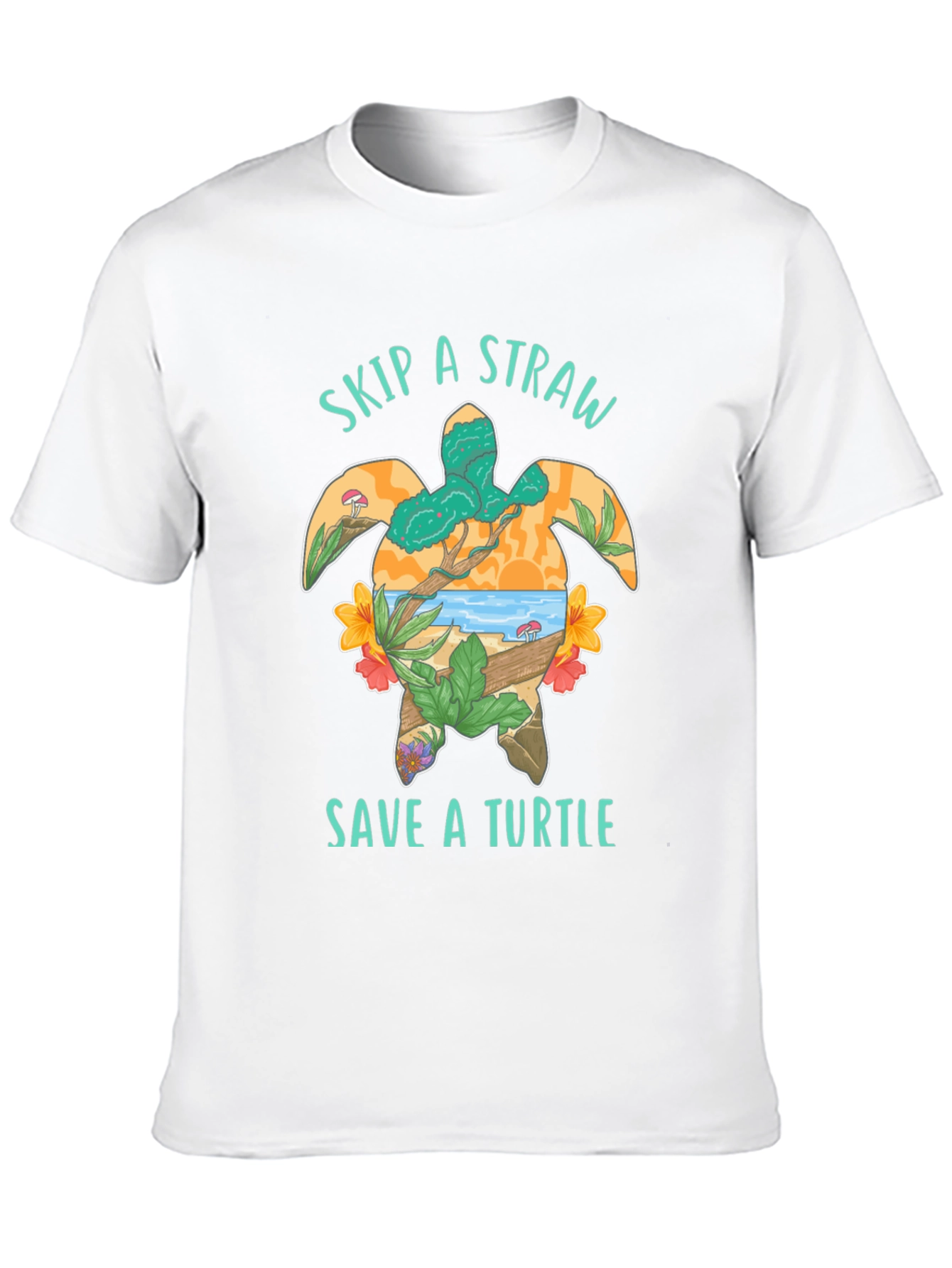 Skip A Straw Save A Turtle T-Shirt