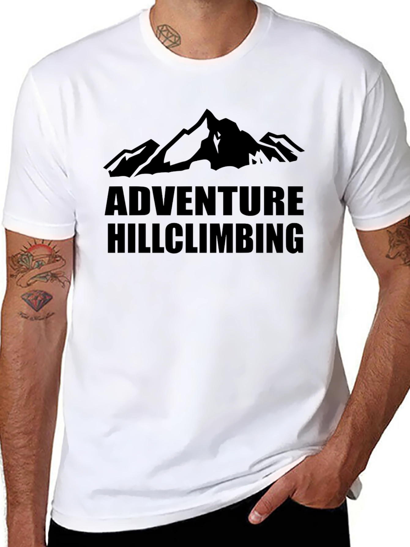 Adventure Hillclimbing Graphic Tee - Black